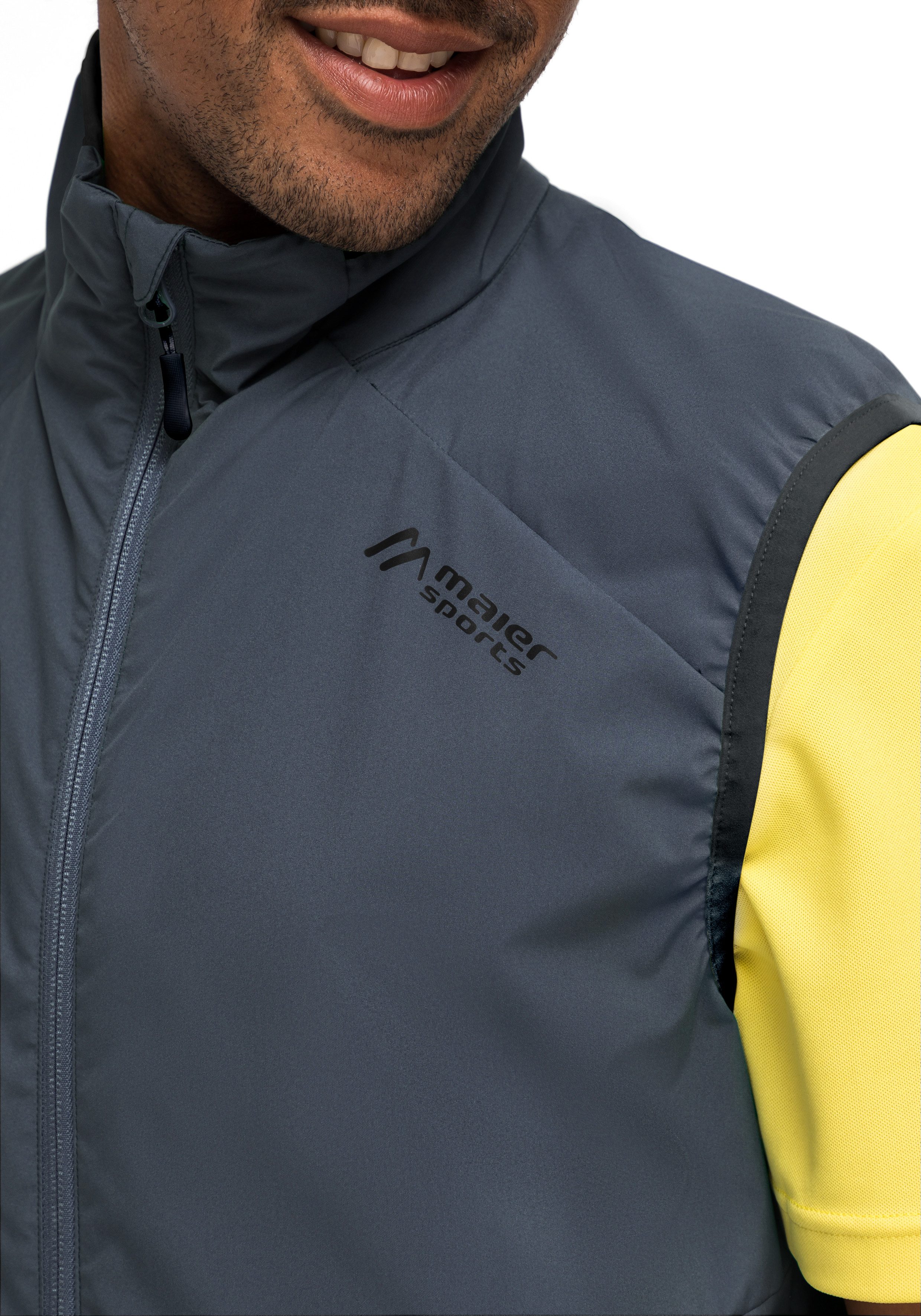 Maier Sports Softshell-bodywarmer Brims Vest M ademende herenvest, waterafstotende outdoorvest