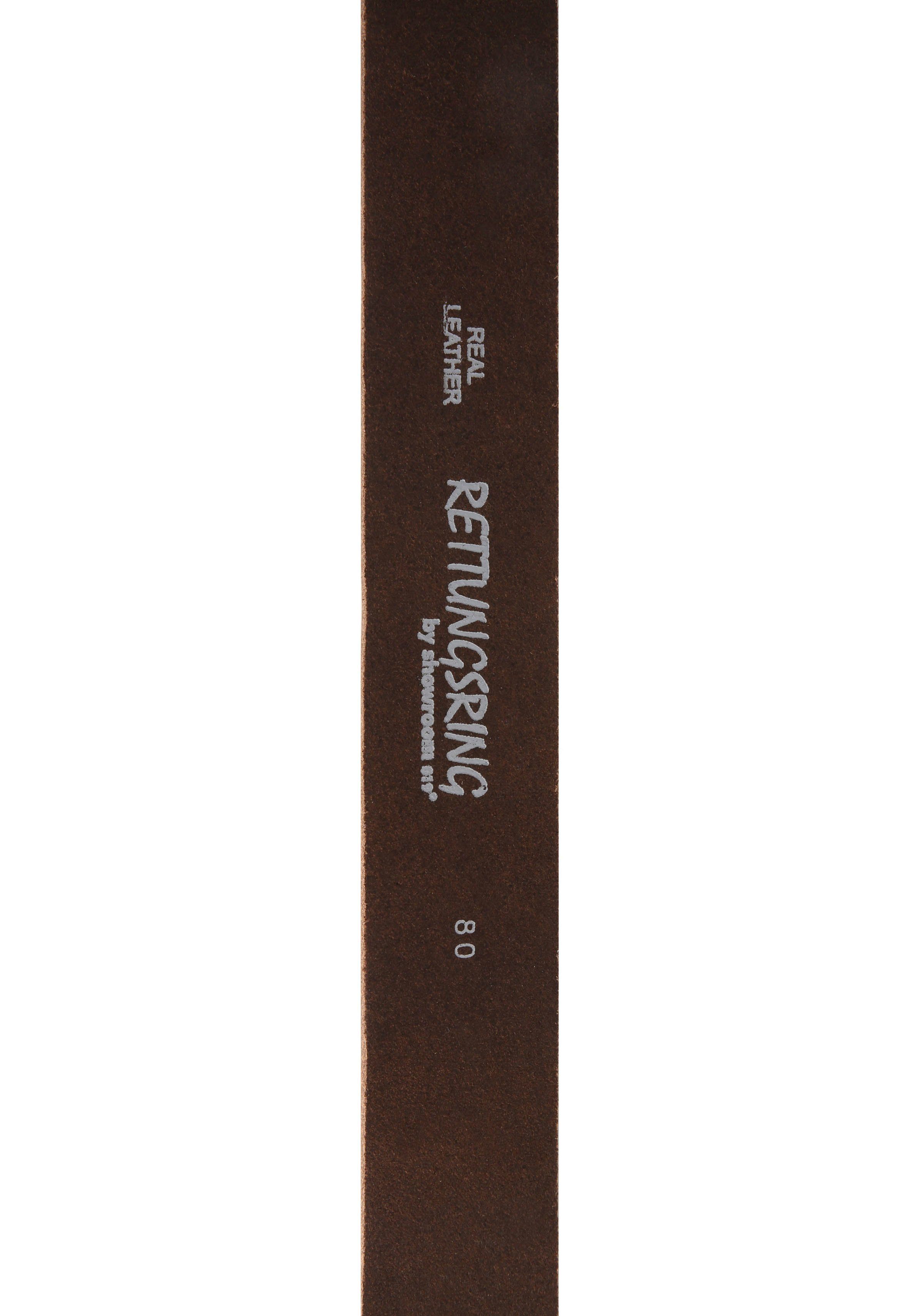 RETTUNGSRING by showroom 019° Leren riem met verwisselbare sluiting "peddel zilverkleur"