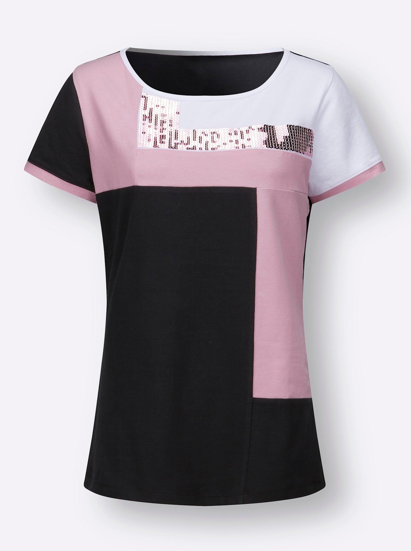 Classic Basics Shirt met pailletten Shirt met ronde hals (1-delig)