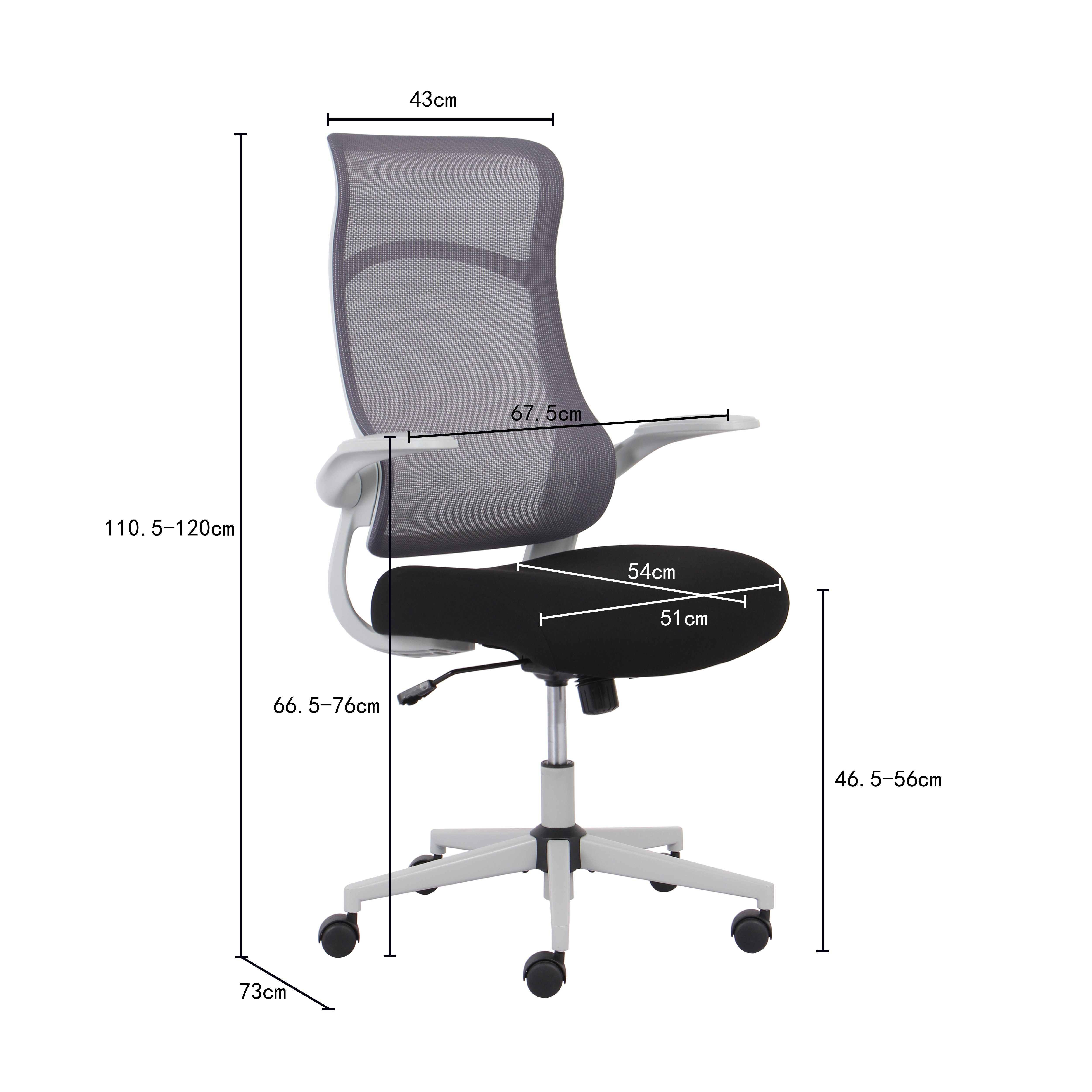 INOSIGN Bureaustoel Toico, design bureaustoel, ergonomische rugleuning, lendensteun & opklapbare armleuningen