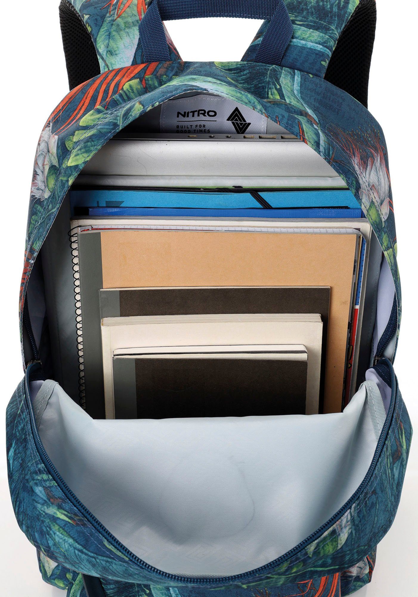 NITRO Vrijetijdsrugzak Urban Classic Daypack met laptopvak, alledaagse rugzak, schoolrugzak