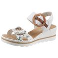 rieker sandaaltjes met mooi bloemmotief wit