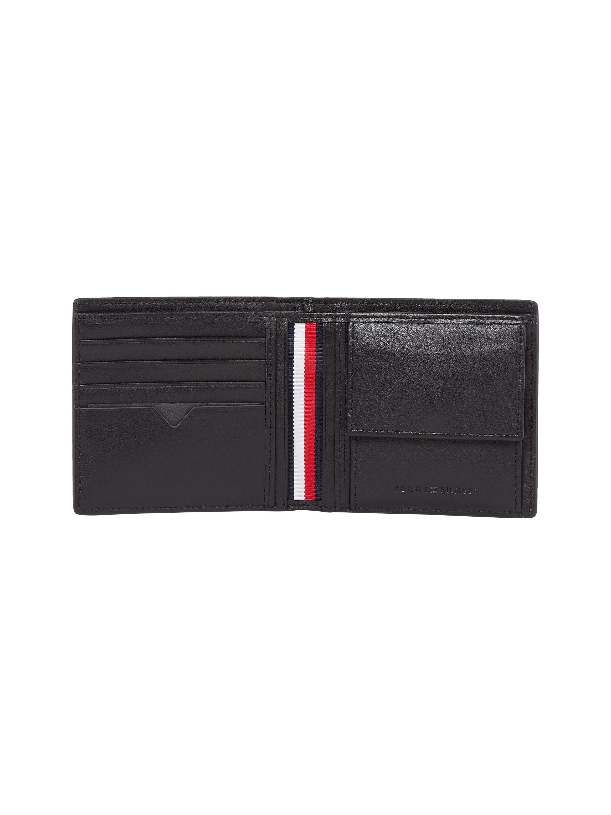 Tommy Hilfiger Portemonnee TH MONOGRAM CC AND COIN , heren portemonnee, portemonnee met logo, strepen in tommy kleuren