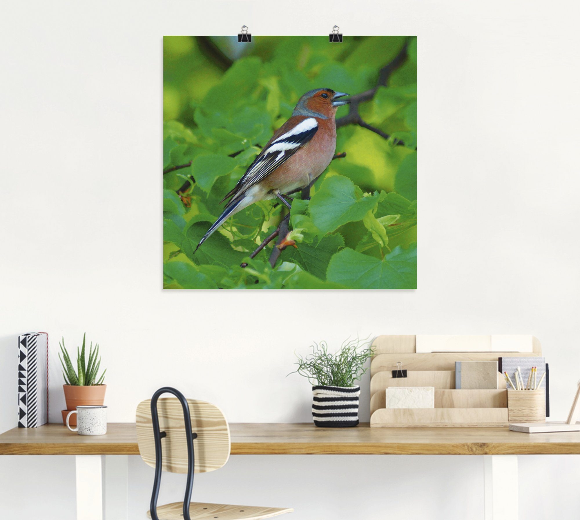 Artland Artprint Vink lied als artprint op linnen, poster in verschillende formaten maten