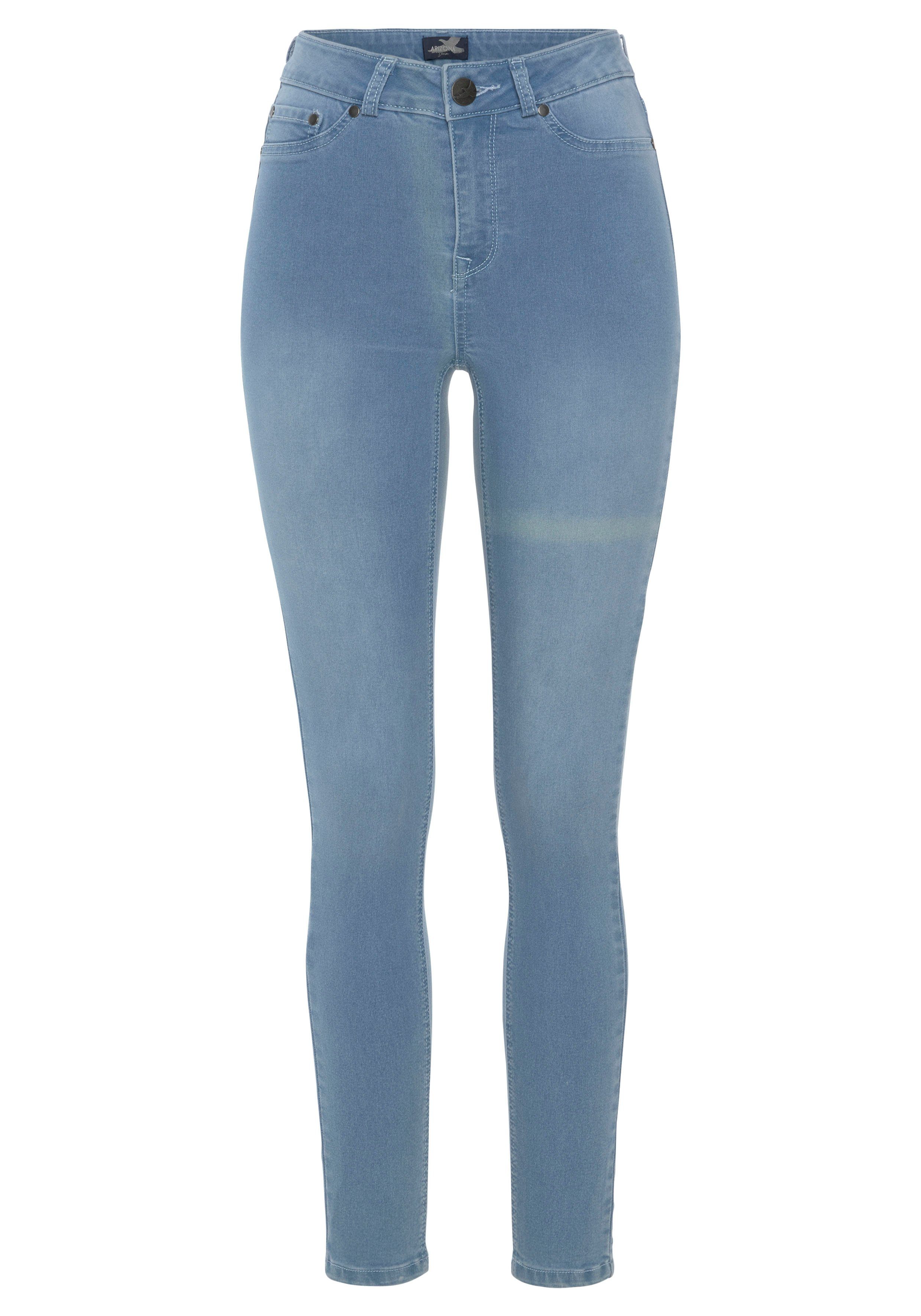 Arizona Skinny fit jeans Ultra Stretch extra-strak gesneden pasvorm, modieuze used-wassing
