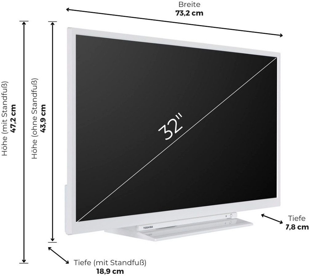 Toshiba Led-TV 32LK3C64DAA/2, 80 cm / 32", Full HD, Smart TV