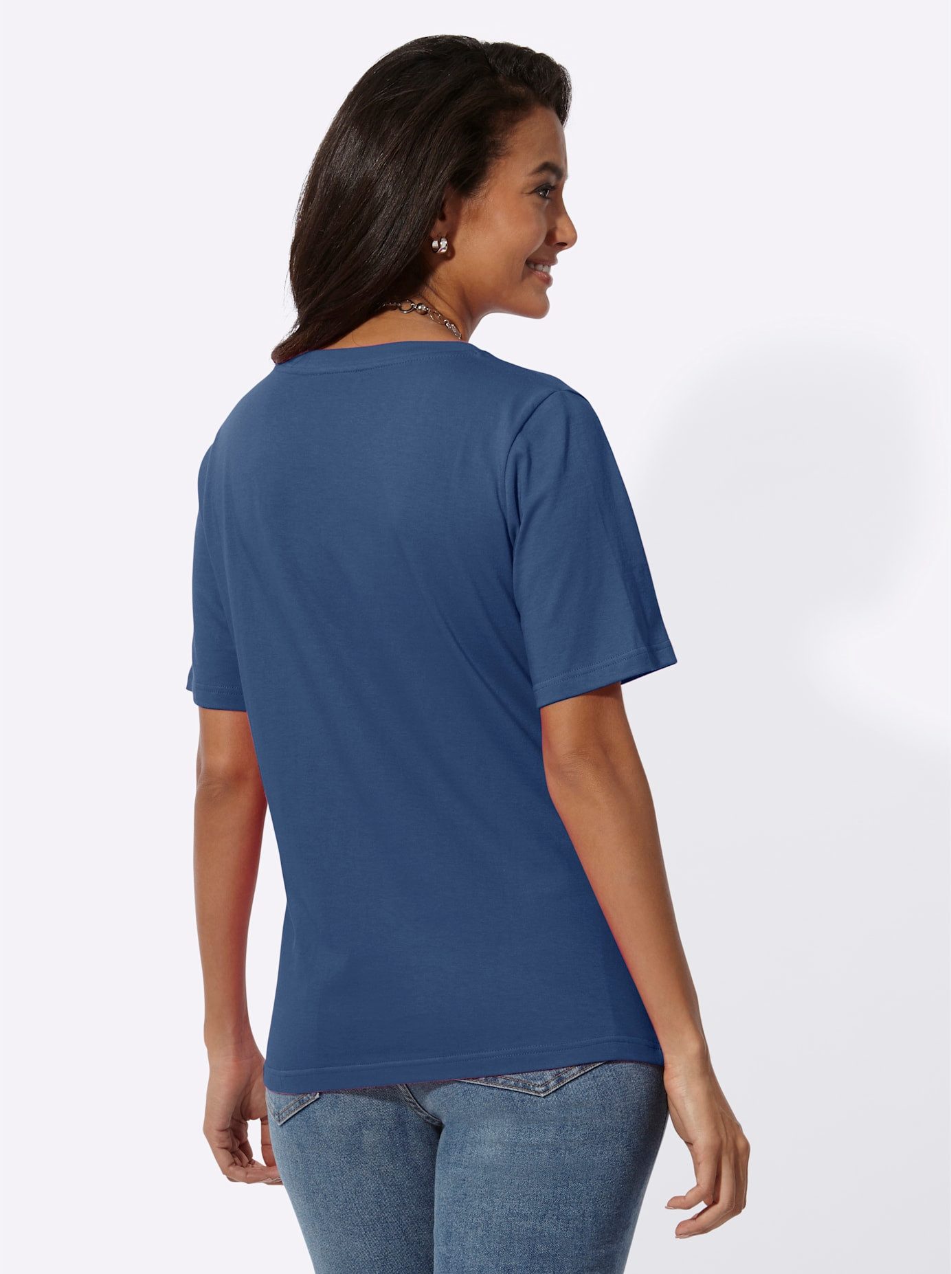 Casual Looks Shirt met V-hals Shirt met korte mouwen (1-delig)
