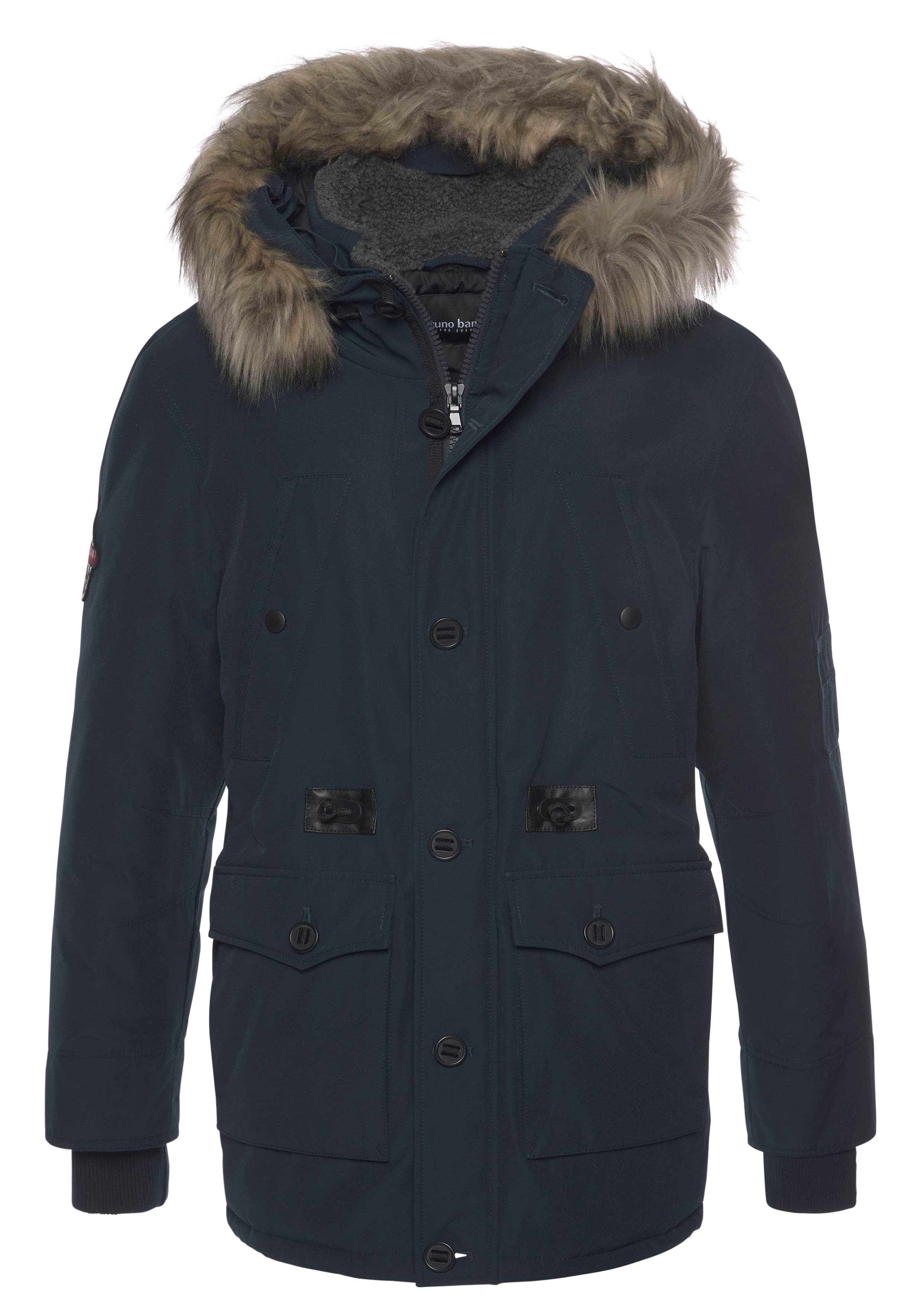 Bruno Banani Parka duurzaam materiaal, afneembare capuchon met faux fur