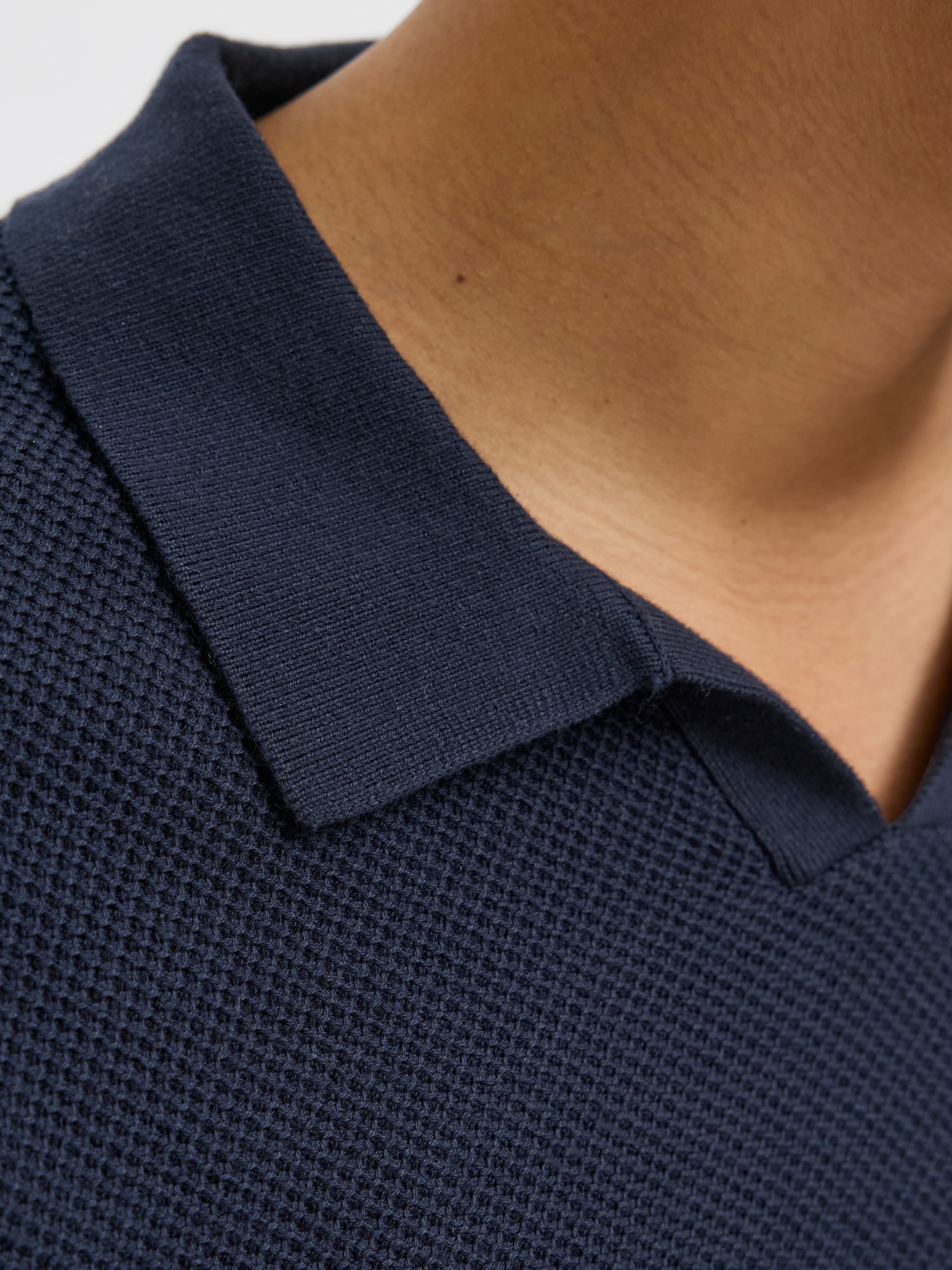Jack & Jones Trui met ronde hals JPRCCEASTON KNIT SPLIT NECK SS SN