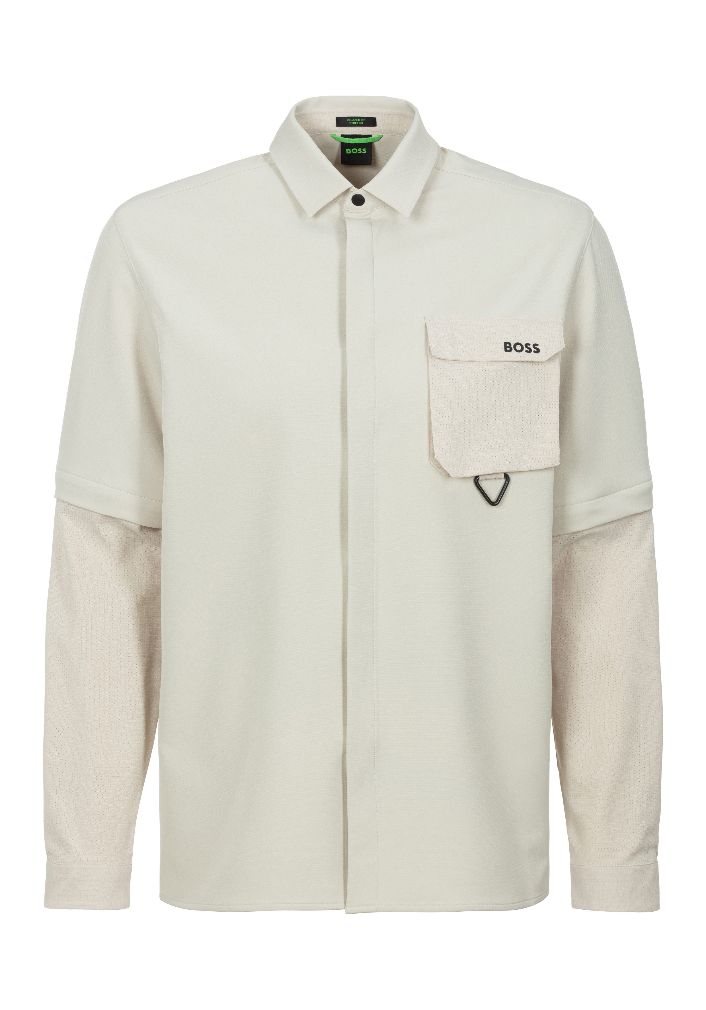 BOSS GREEN Functioneel shirt B_Rib_Glamping_L