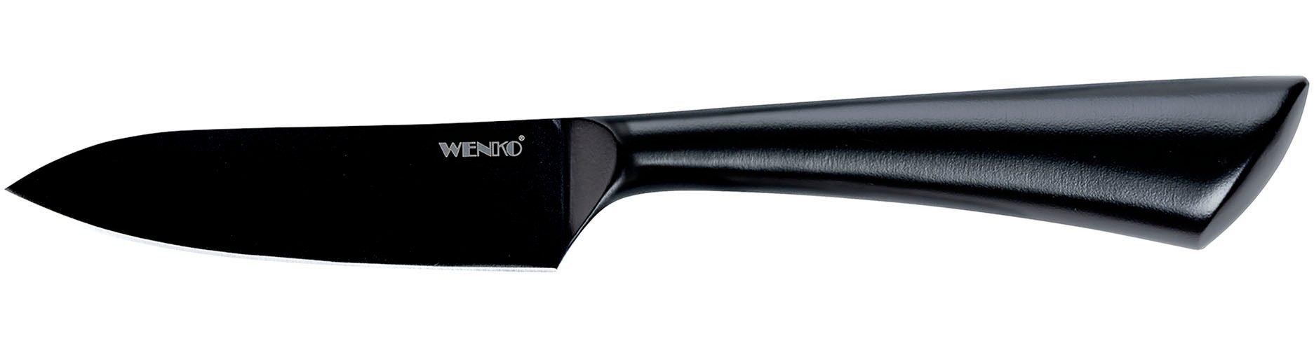 WENKO Messenblok Model Mera met messen-set & schaar roestvrij staal en gerookt bamboe, fsc®-gecertificeerd (set, 5-delig)
