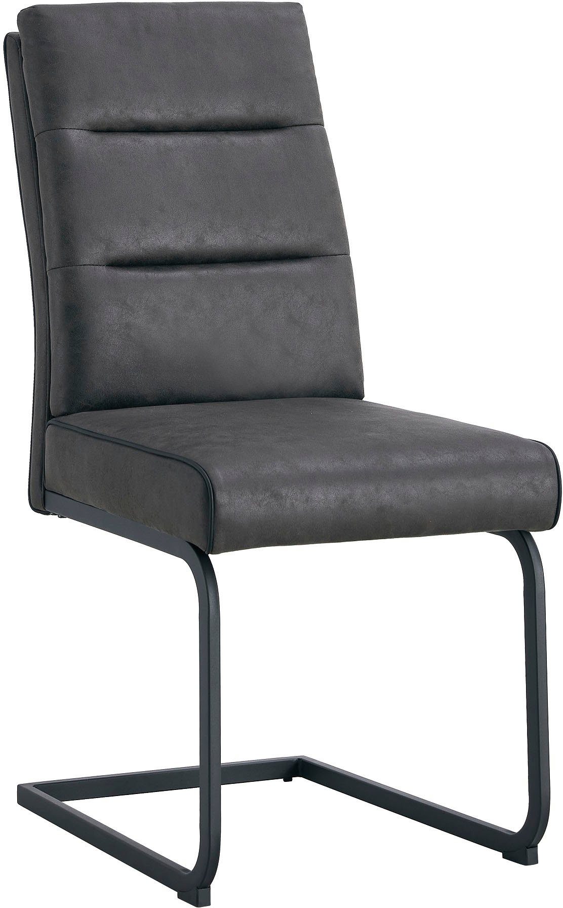 Duo Collection Vrijdragende stoel Marga sledestoel, set van 2 extra verdikking met pocketveringskern, glijders voor de veiligheid (set, 2 stuks)