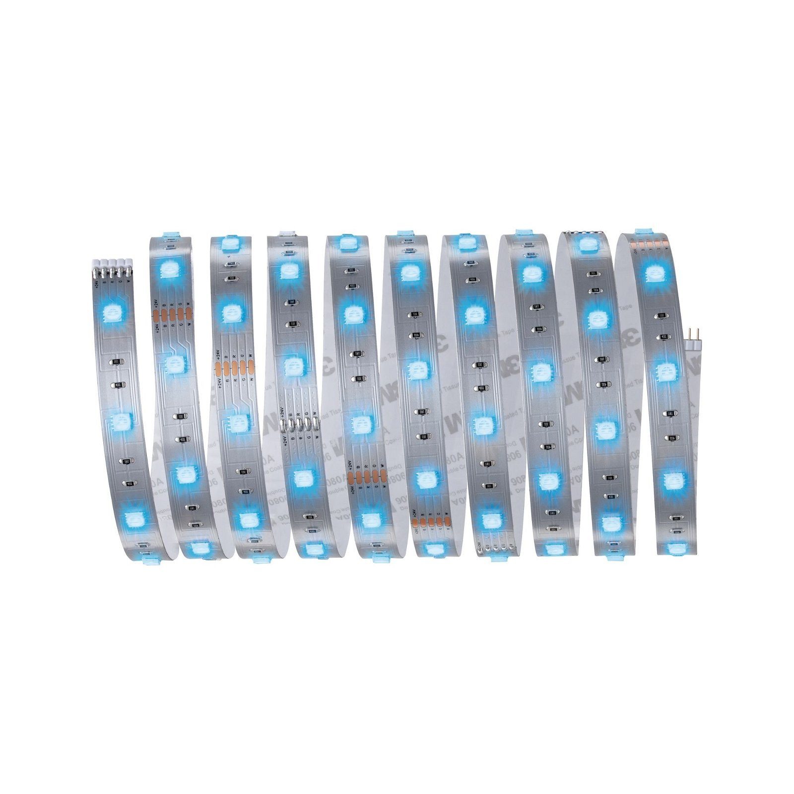 Paulmann Led-strepen MaxLED 250 Basisset 3m RGBW IP20 3000K 20W 230/24V 24VA zilverkleur (1 stuk)