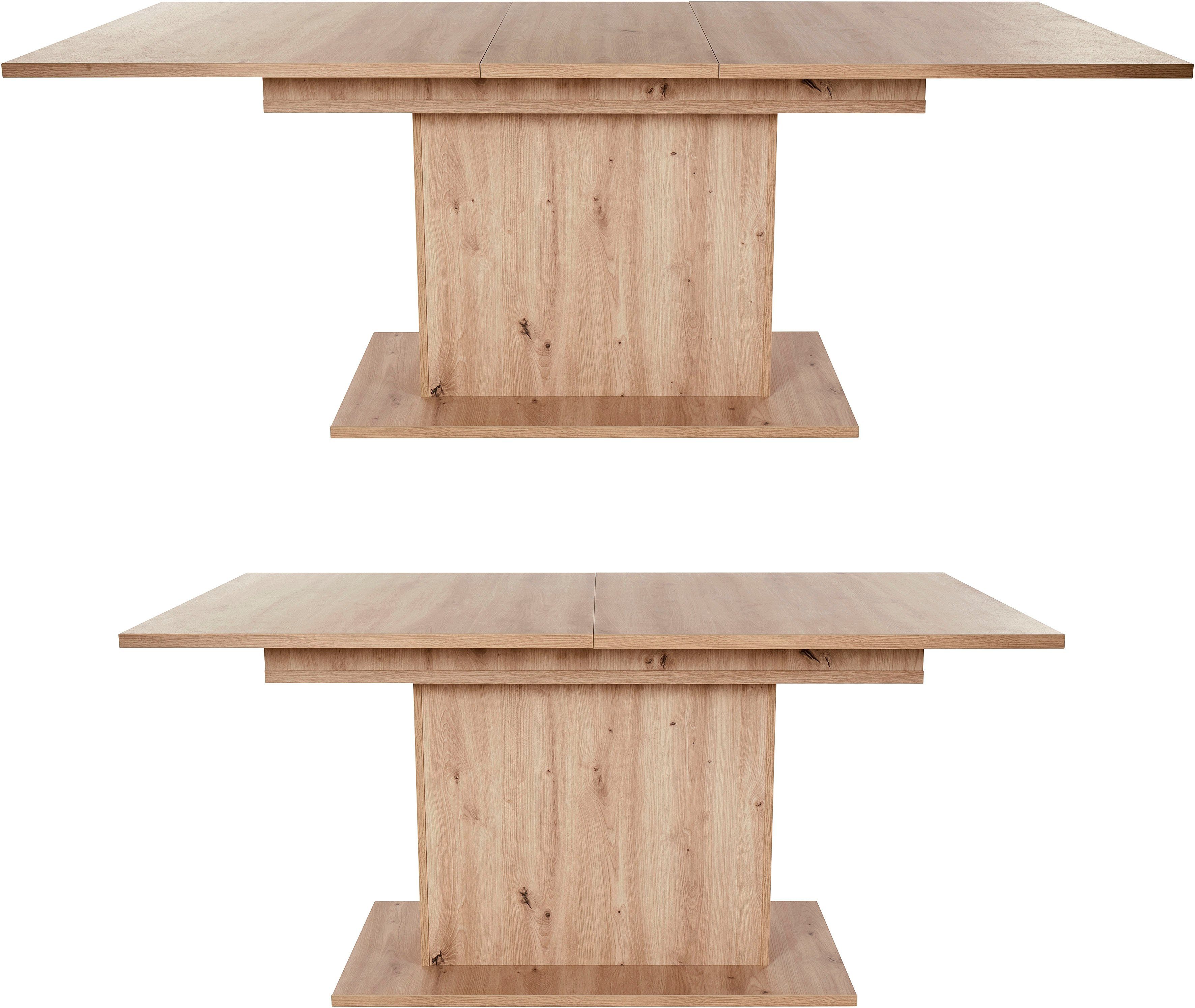 Home affaire Eettafel SABRINA Breedte 160 cm, uittrekfunctie