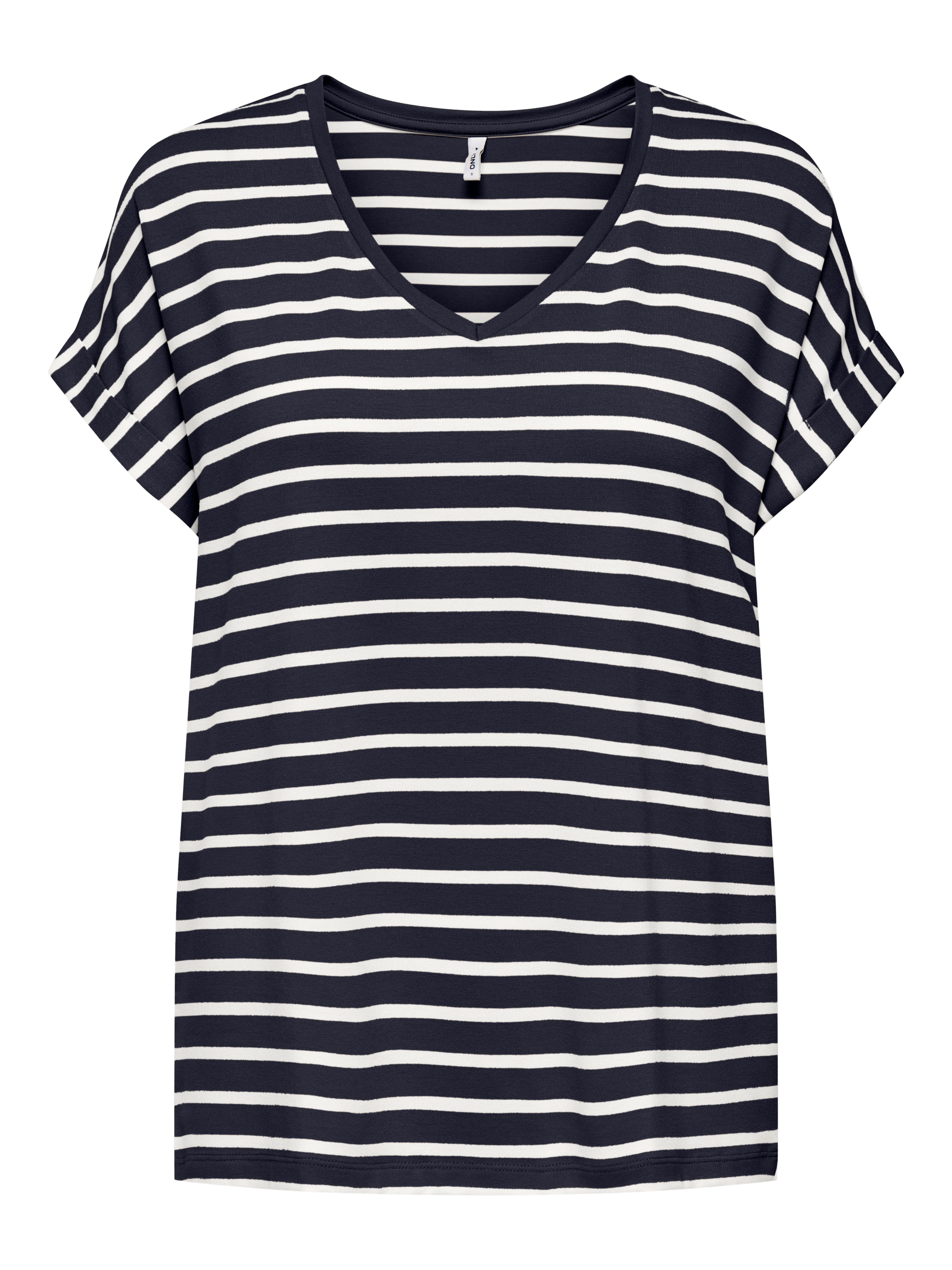 Only Shirt met V-hals ONLMOSTER V-NECK TOP JRS