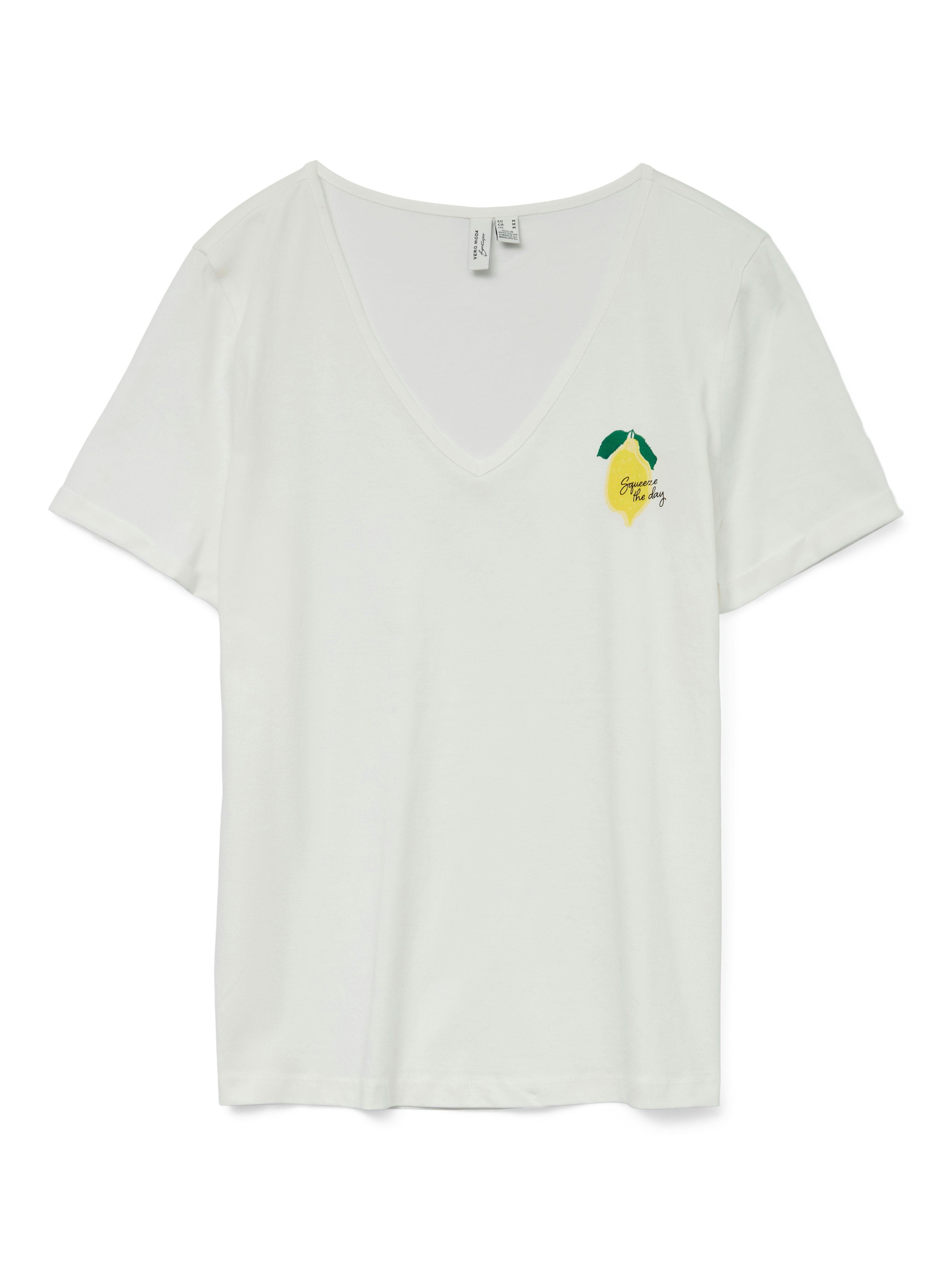 Vero Moda Shirt met korte mouwen VMBITONA S/S V-NECK T-SHIRT JRS BTQ GA