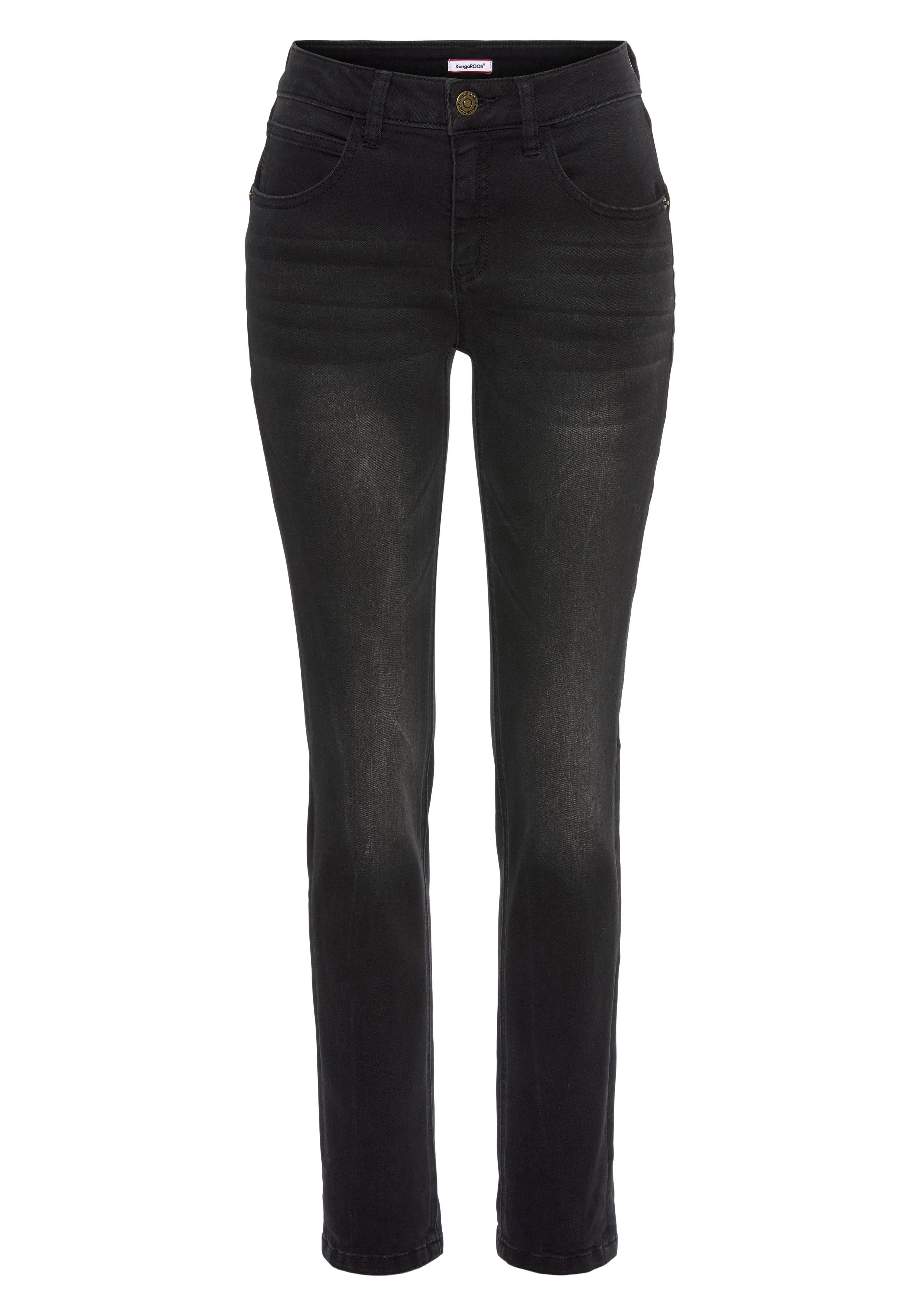 KangaROOS Relax fit jeans RELAX-FIT HIGH WAIST enkelvrije snit, omrolbare broekspijpen