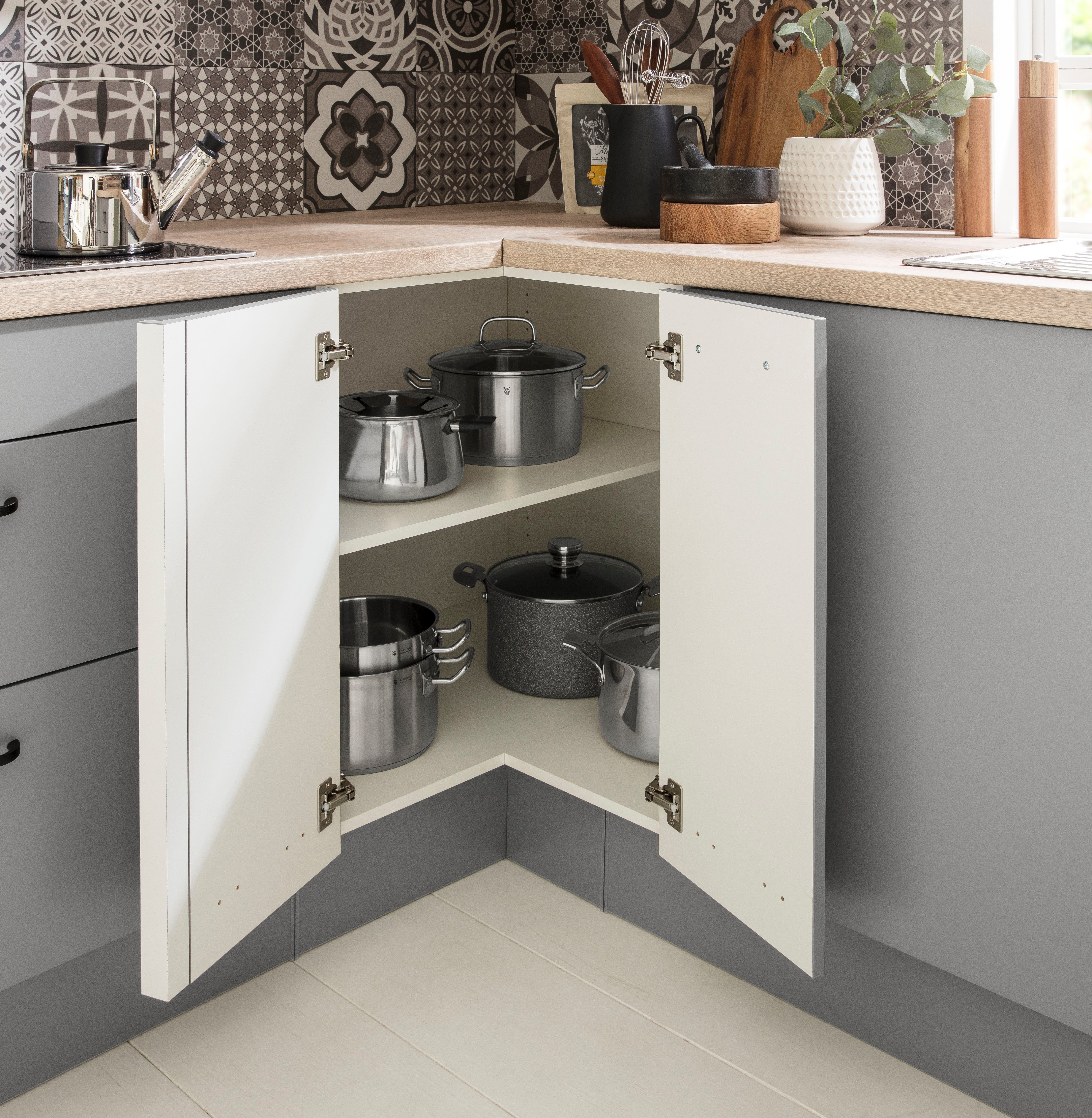 OPTIFIT Hoekonderkast Elga met soft-close-functie, in hoogte verstelbare poten, breedte 90x90 cm