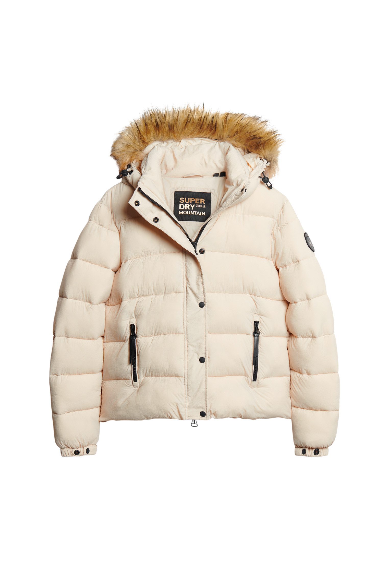 Superdry Gewatteerde jas FAUX FUR SHORT HOOD PUFFER