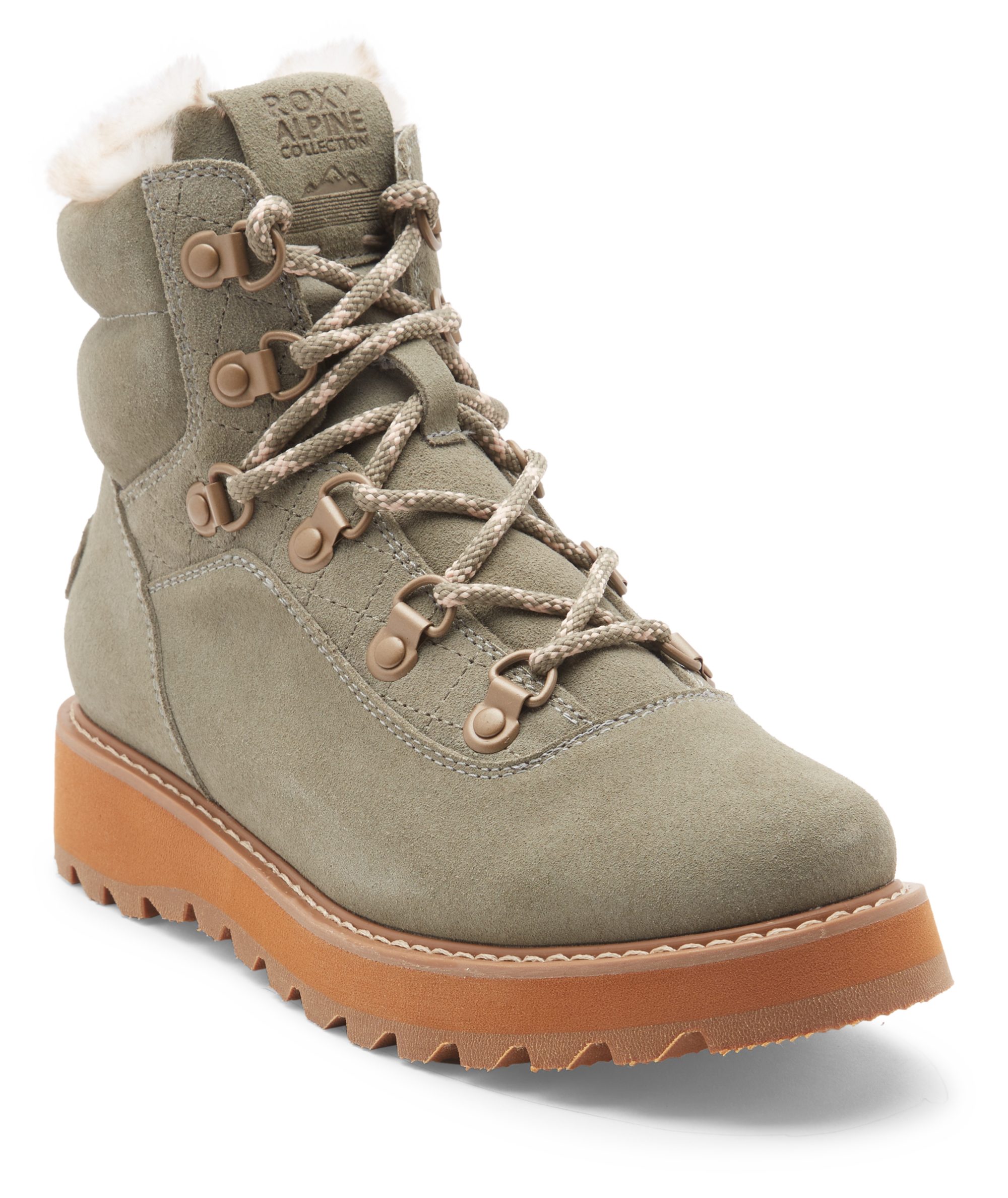 Roxy Veterschoenen BRADIE Winterlaarzen, veterschoenen, winterschoenen, gevoerd dames veterlaarzen maat 40 EU groen