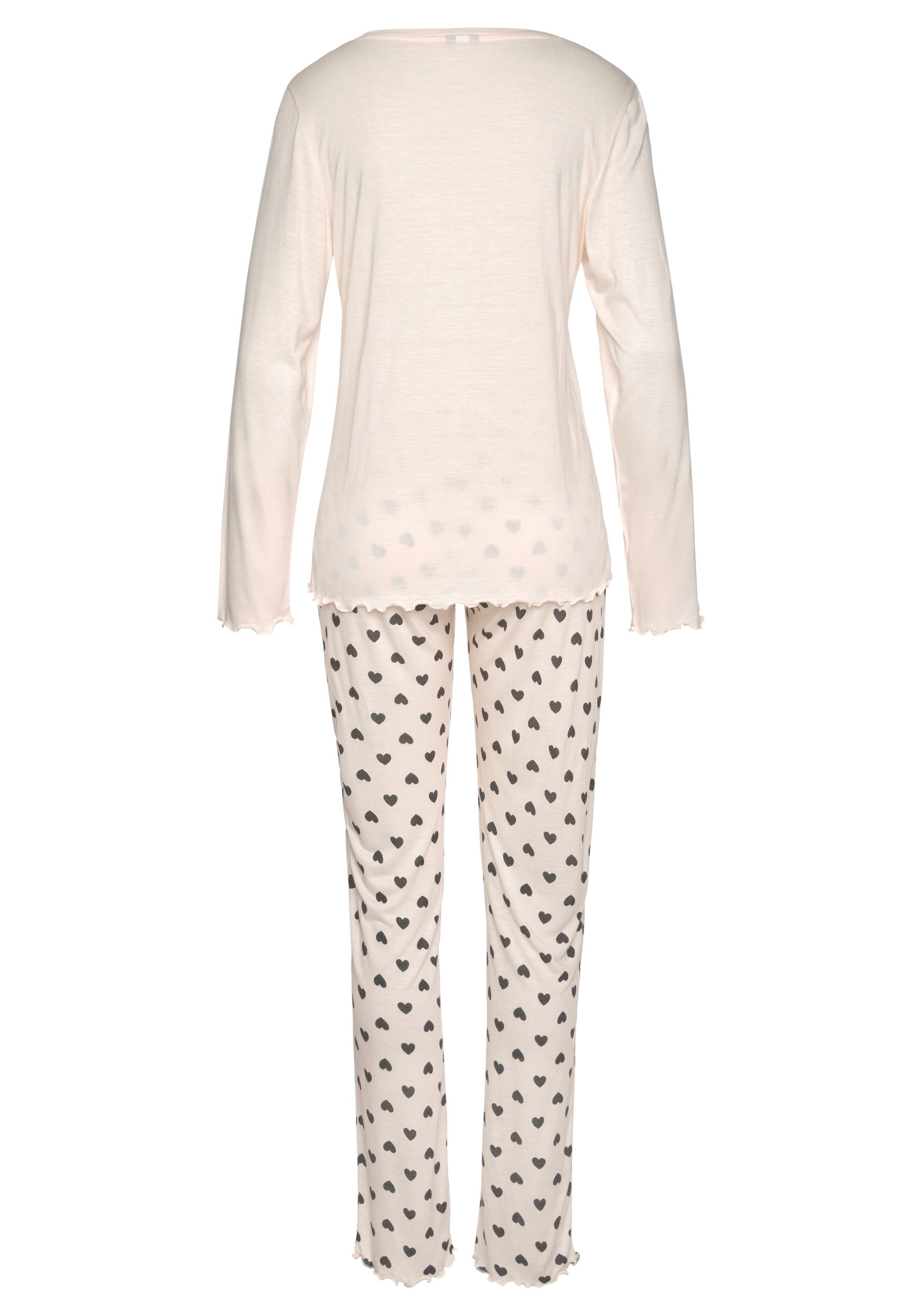 Vivance Dreams Pyjama met elegant printmotief (2-delig, 1 stuk)