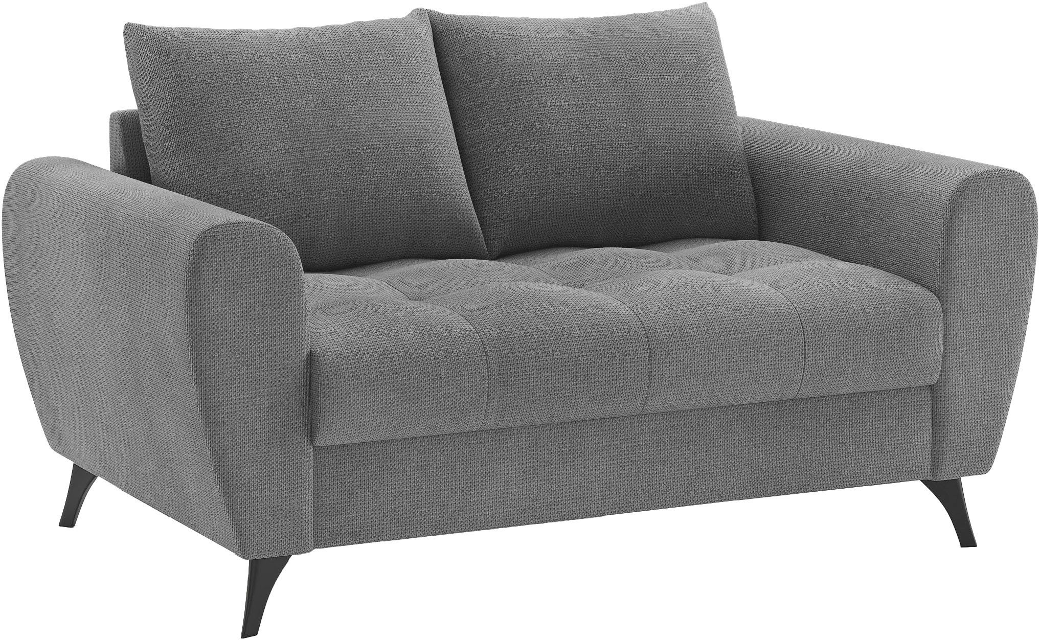 Mr. Couch 2-zitsbank Blackburn II Optioneel met koudschuimvering tot 140 kg belastbaar grijs, 2-zitsbanken