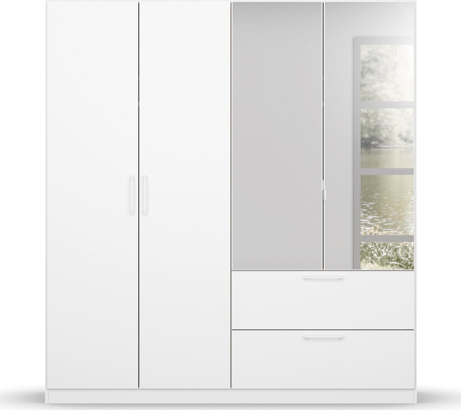 Slaapkamerserie Compleet slaapkamer Challenger (Set van 4 delen) Kast 2 breedtes, bed 3 breedtes, 2 nachttafels MADE IN GERMANY