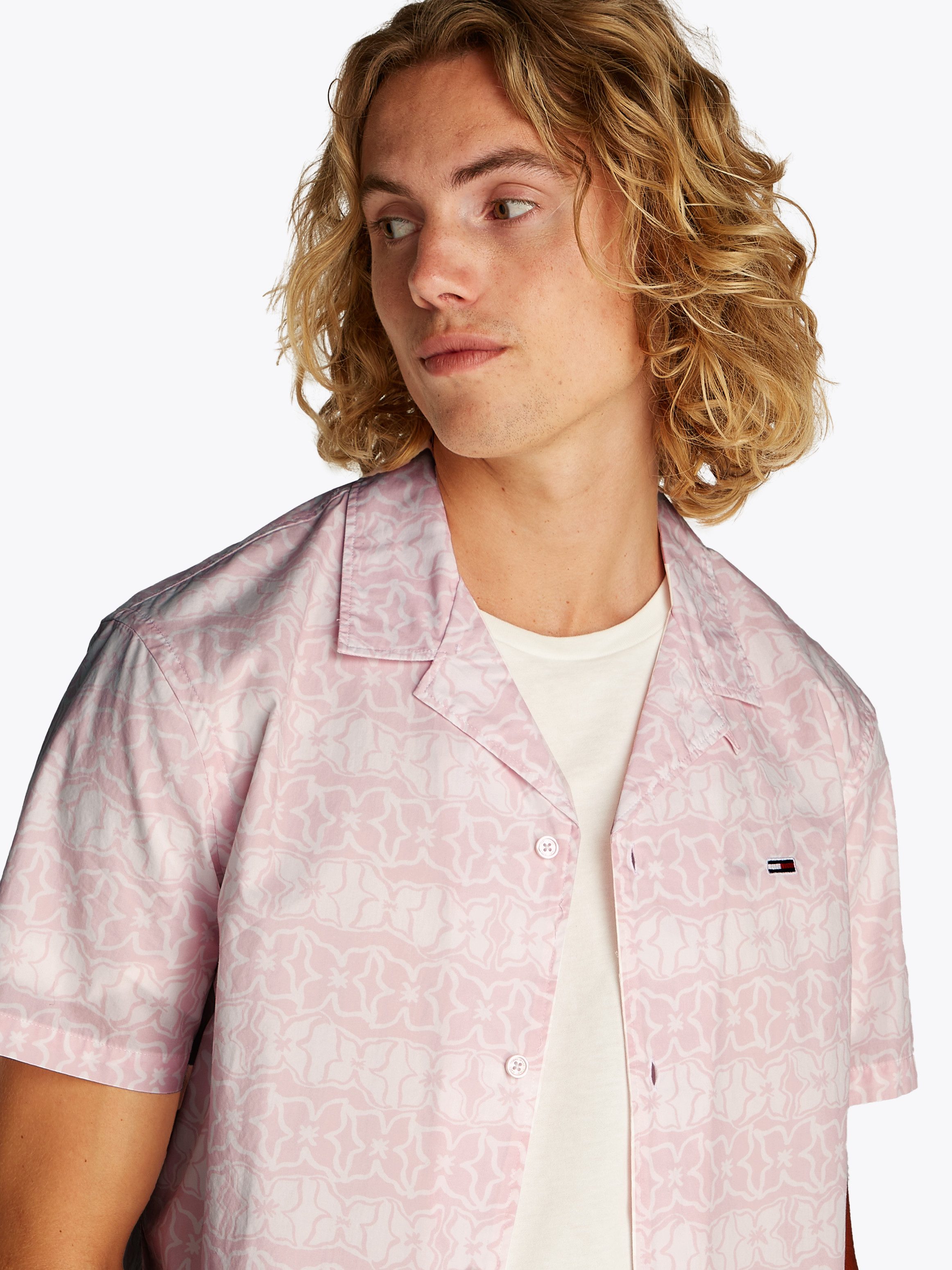 TOMMY JEANS Overhemd met korte mouwen TJM REG AOP SS SHIRT EXT