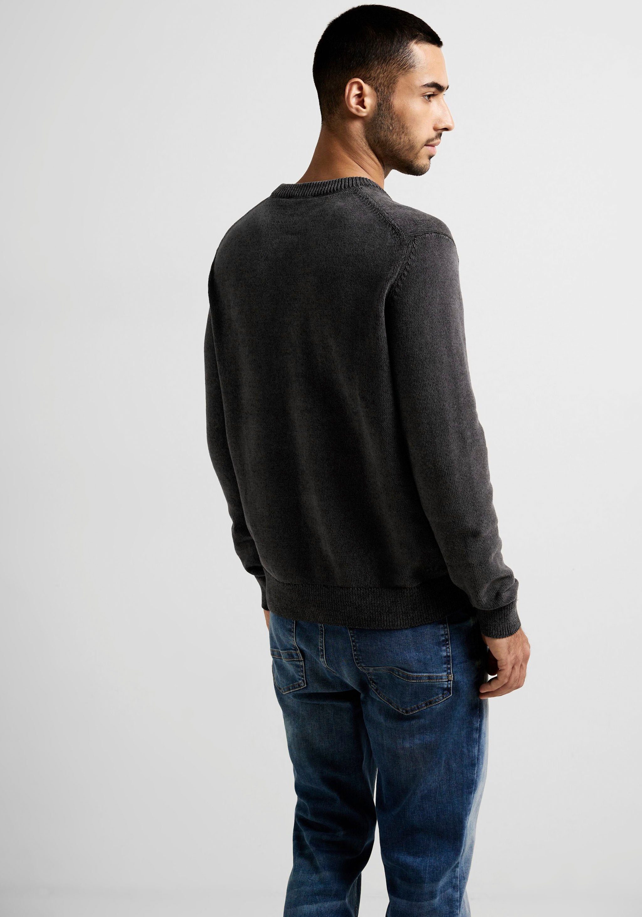 STREET ONE MEN Gebreide trui in gemêleerde look