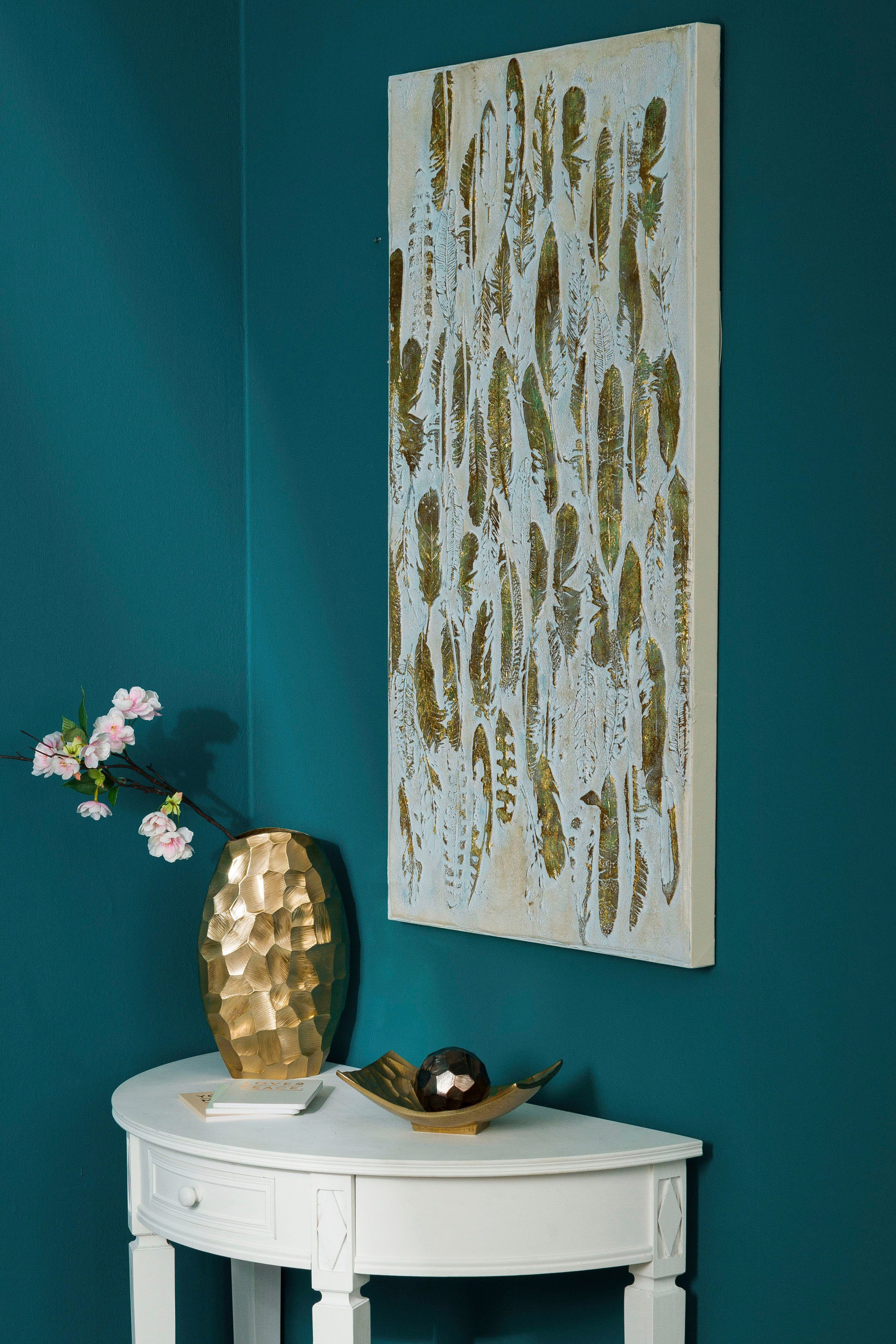 Myflair Möbel & Accessoires Olieverfschilderij Madie goudkleurig 100 x 50 cm