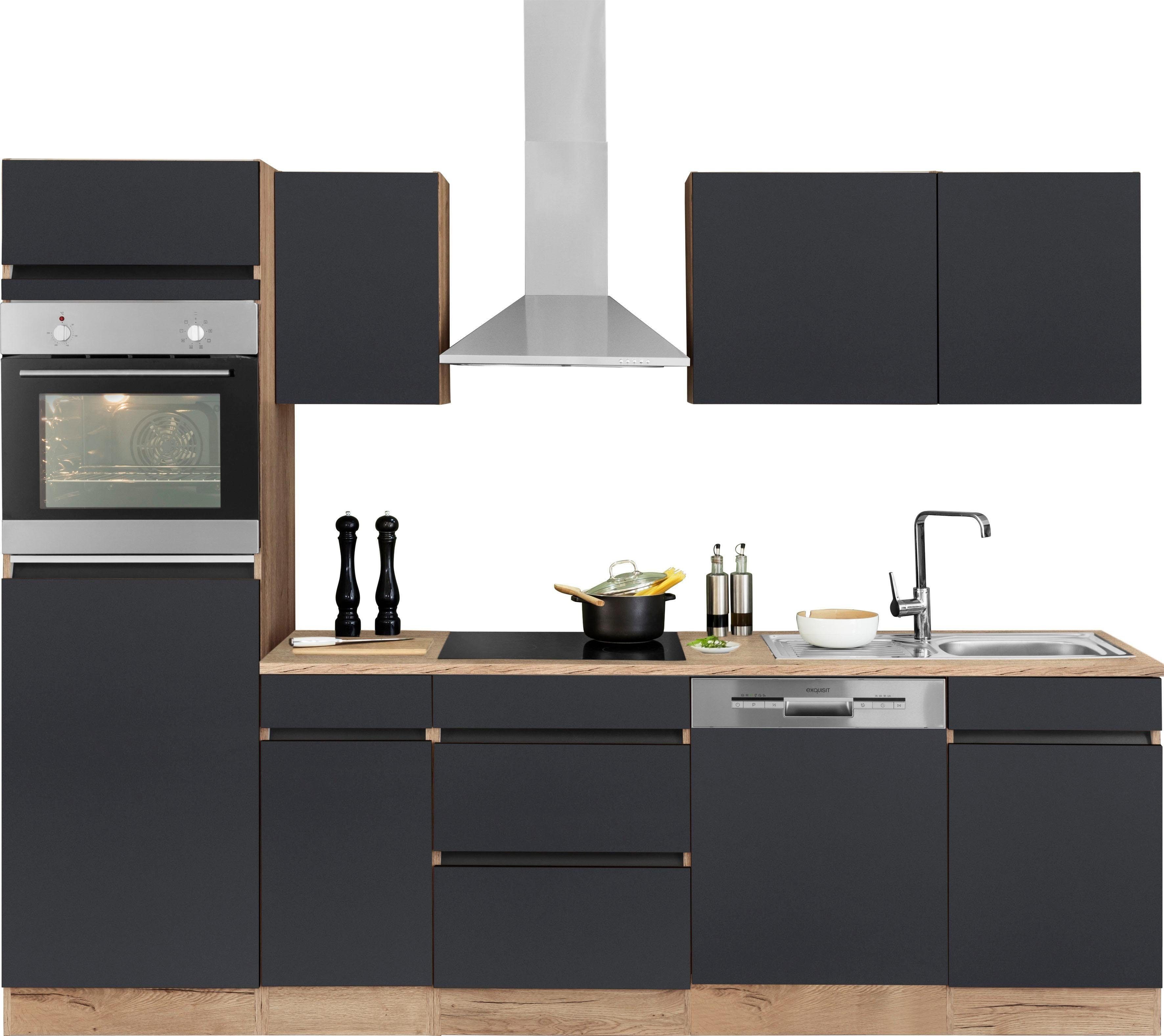 OPTIFIT Keukenblok Roth Breedte 270 cm, optioneel met elektrische apparaten, met push-to-open functie