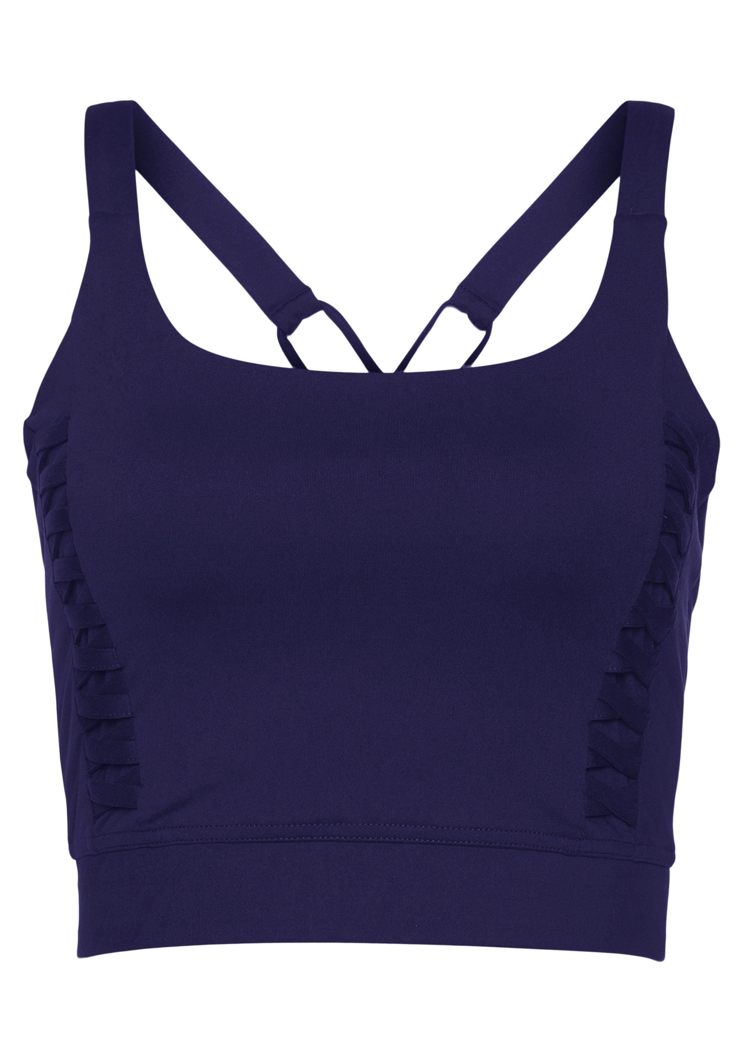 active by Lascana Crop-top Met gekruiste bandjes Sporttop met gekruiste bandjes en ronde hals