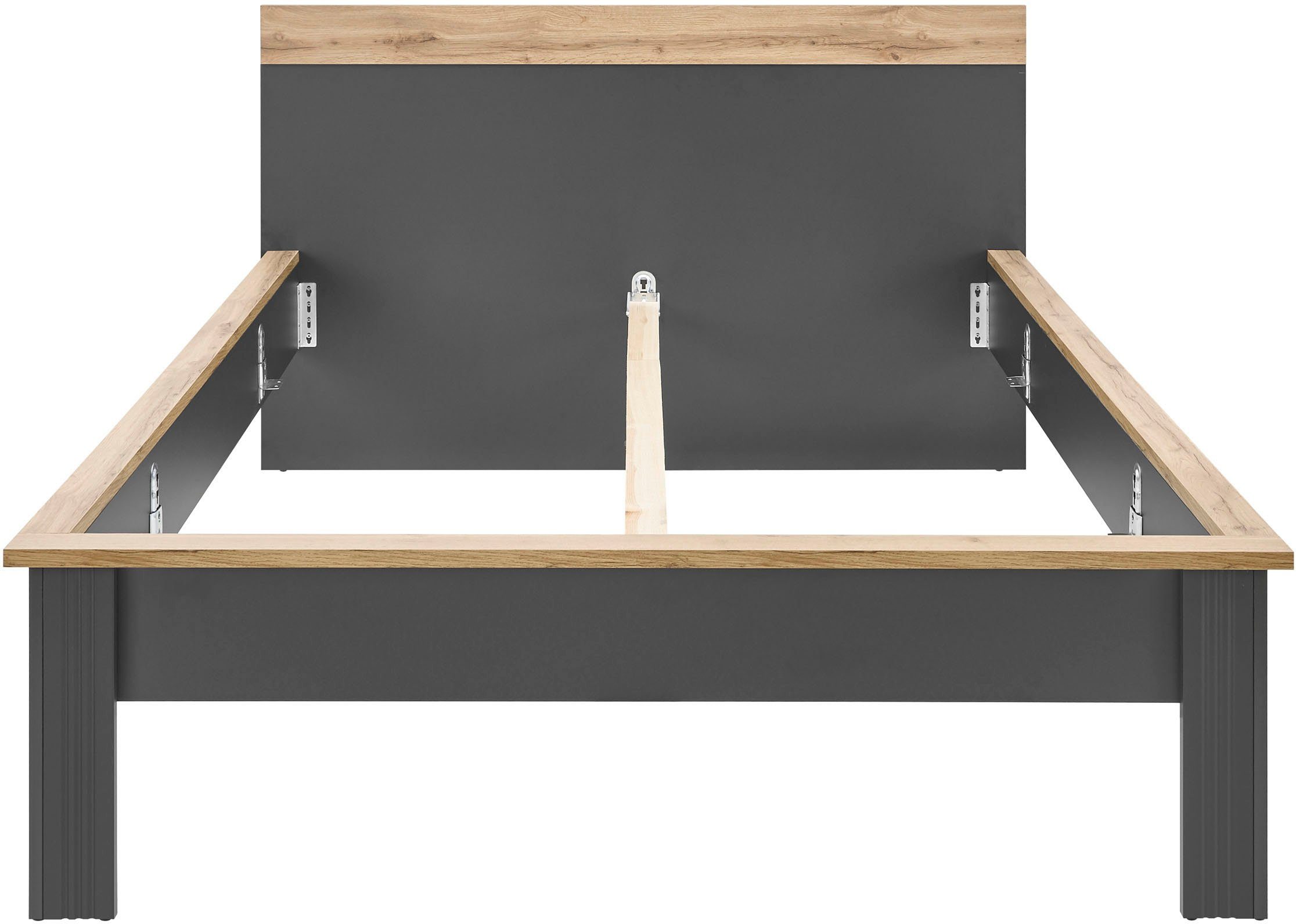 Home affaire 1-persoonsledikant WESTMINSTER bed in landelijke stijl, tweepersoonsbed, bedframe in verschillende kleuren beschikbaar, ligoppervlak 90/140/180x200 cm