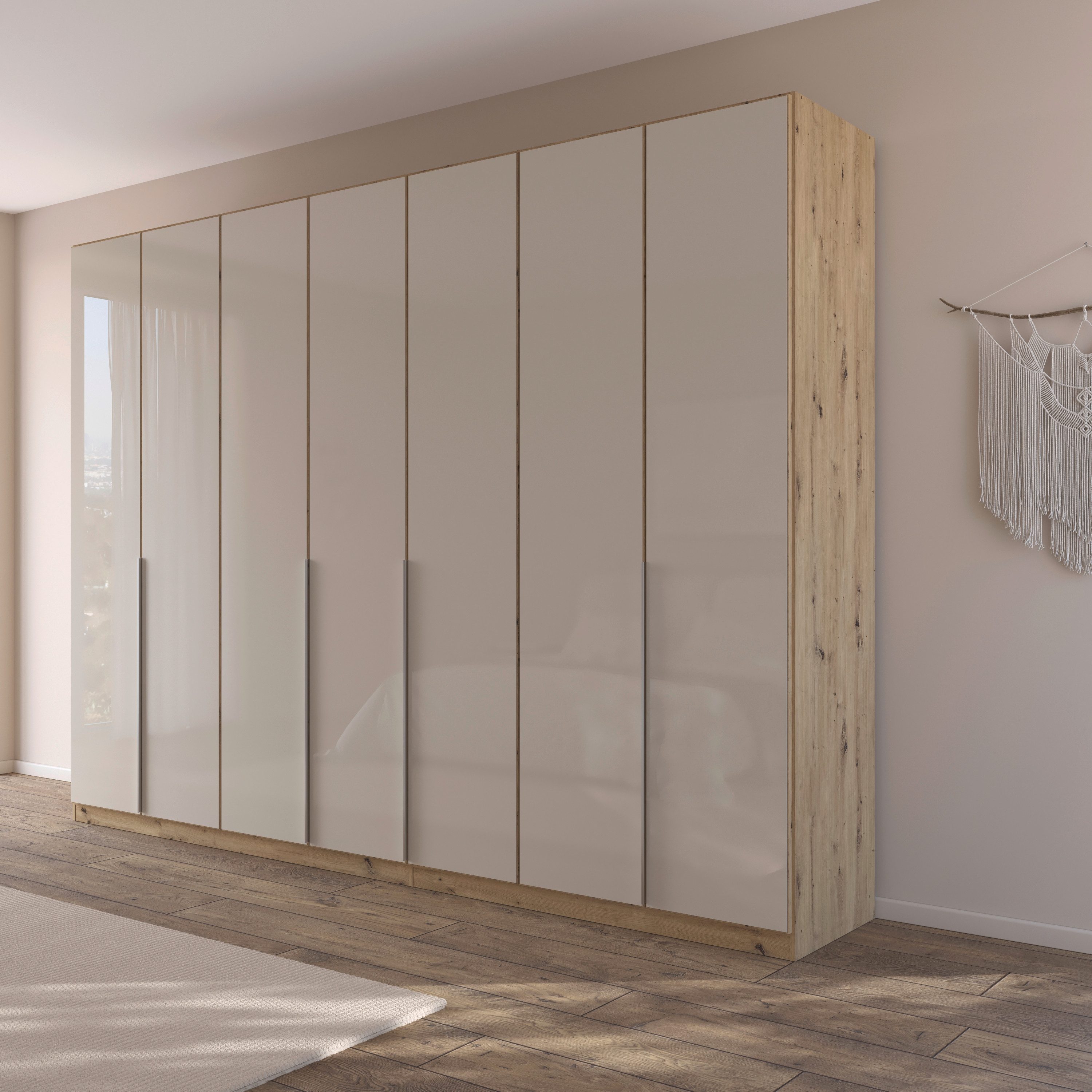 rauch Draaideurkast Kledingkasten kast garderobe AGORDO met glazen front doordachte binnenuitrusting, in 6 breedtes en 2 hoogtes made in germany