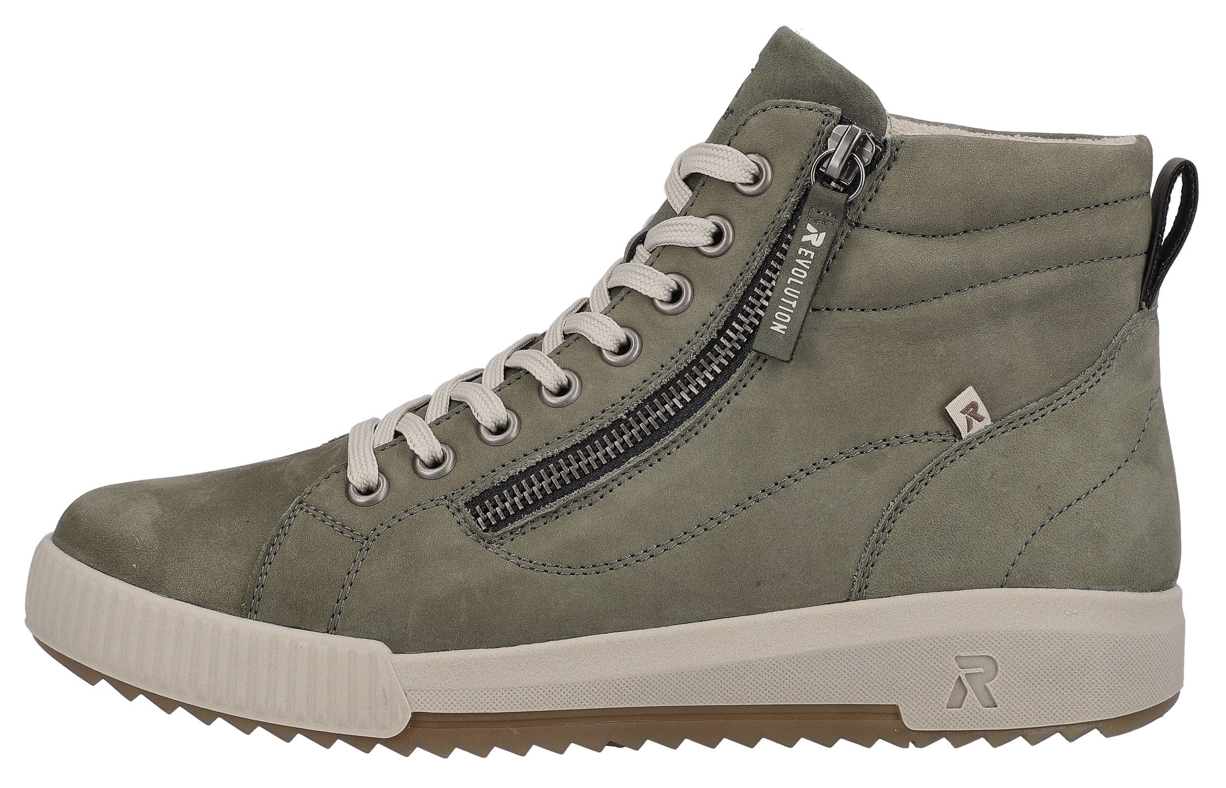 RIEKER Sport Hoge veterschoenen ankle boot, high top sneaker, leisure boots with zipper