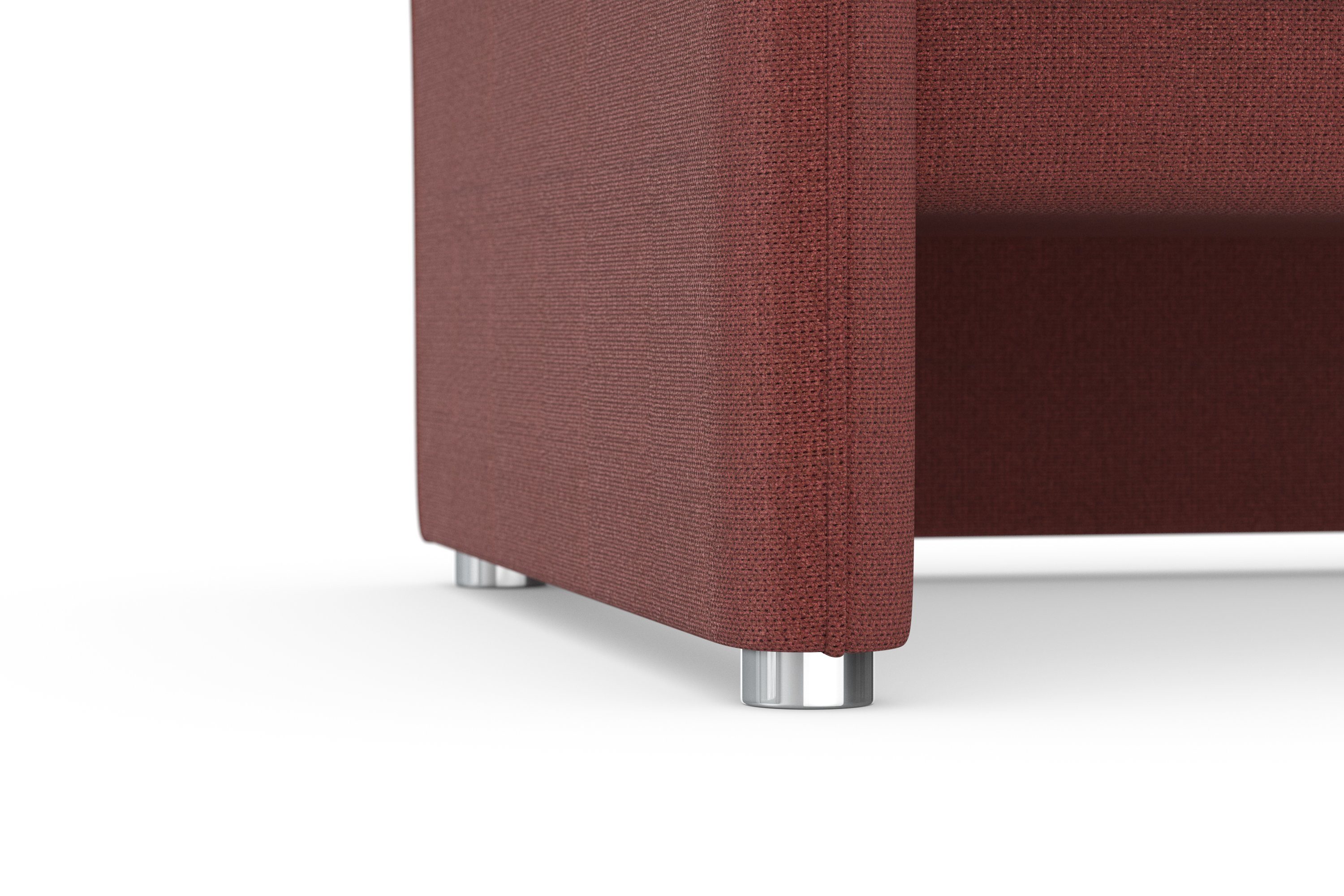 DOMO collection 3-zitsbank Pina tijdloos en elegant, smalle armleuningen, compacte afmetingen