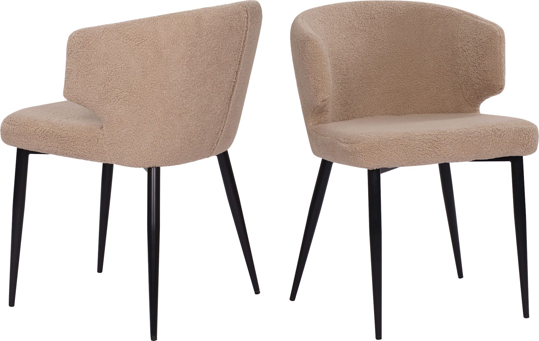 SIT Stoel met armleuningen Öko-Tex gecertificeerd (set, 2 stuks) 4 poot stoelen bruin