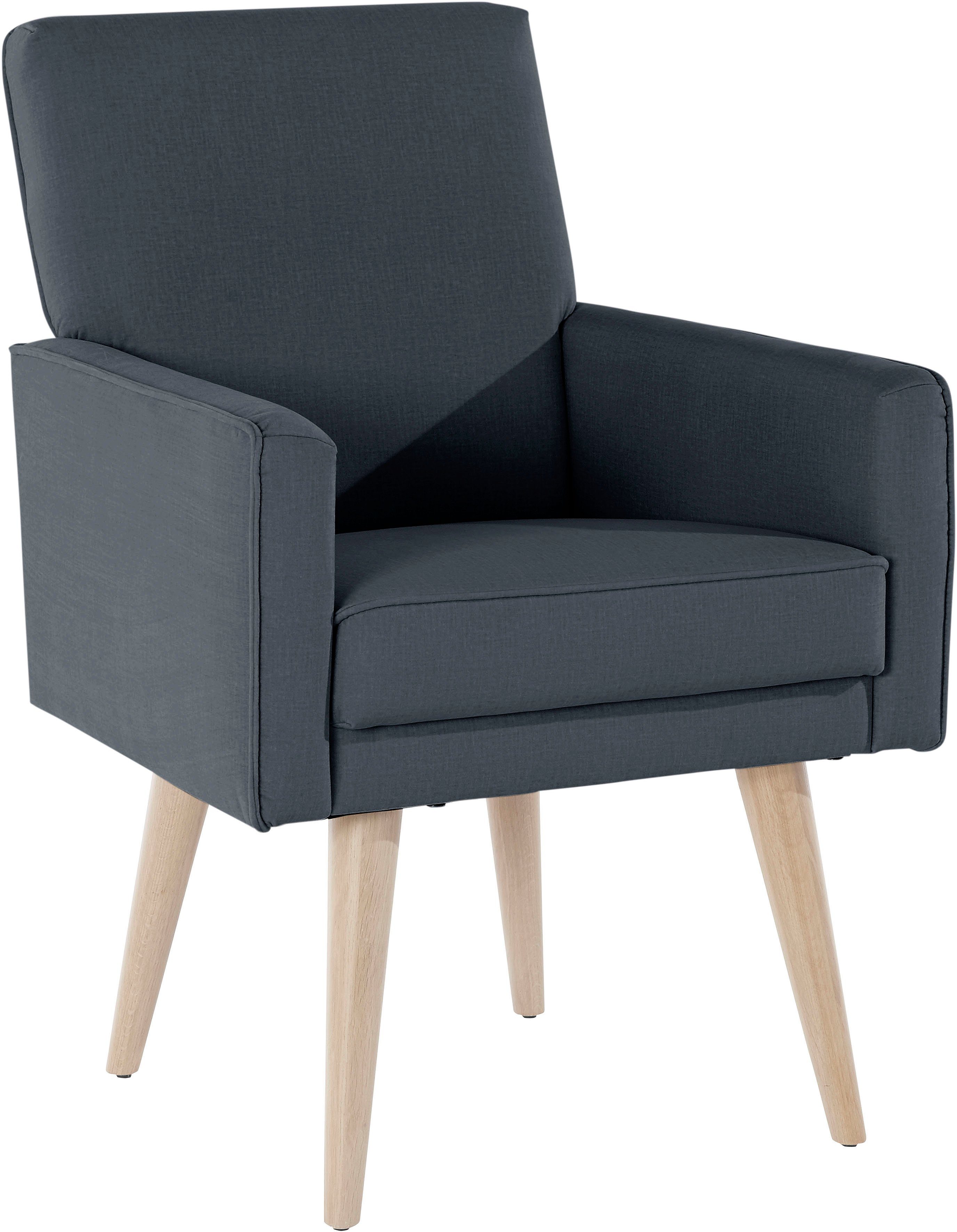 exxpo - sofa fashion Fauteuil Lungo, loungestoel met moderne biesstiksels, comfortabel en elegant fauteuils grijs