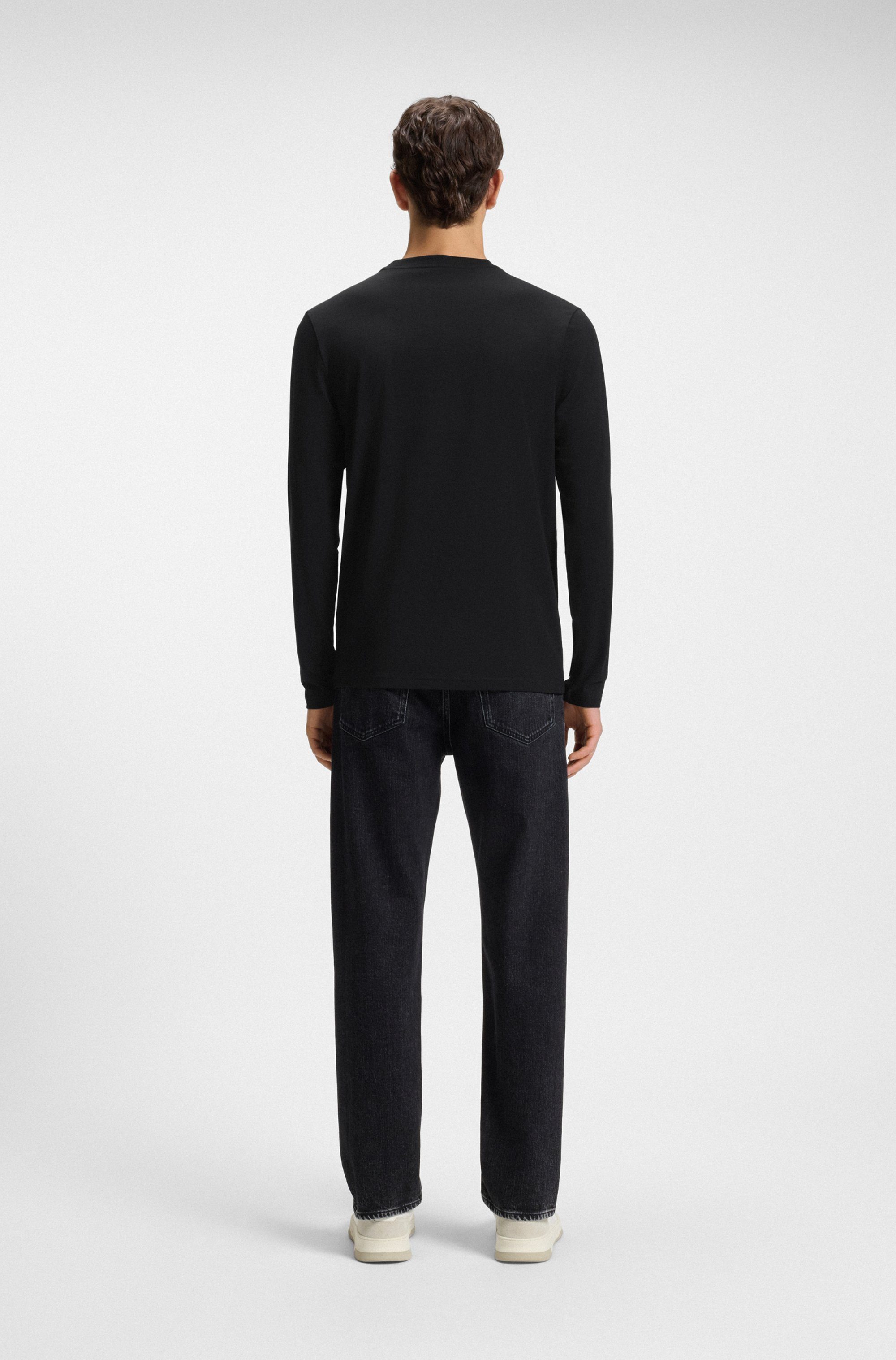 Boss Orange Shirt met lange mouwen TChark met logo-opschrift