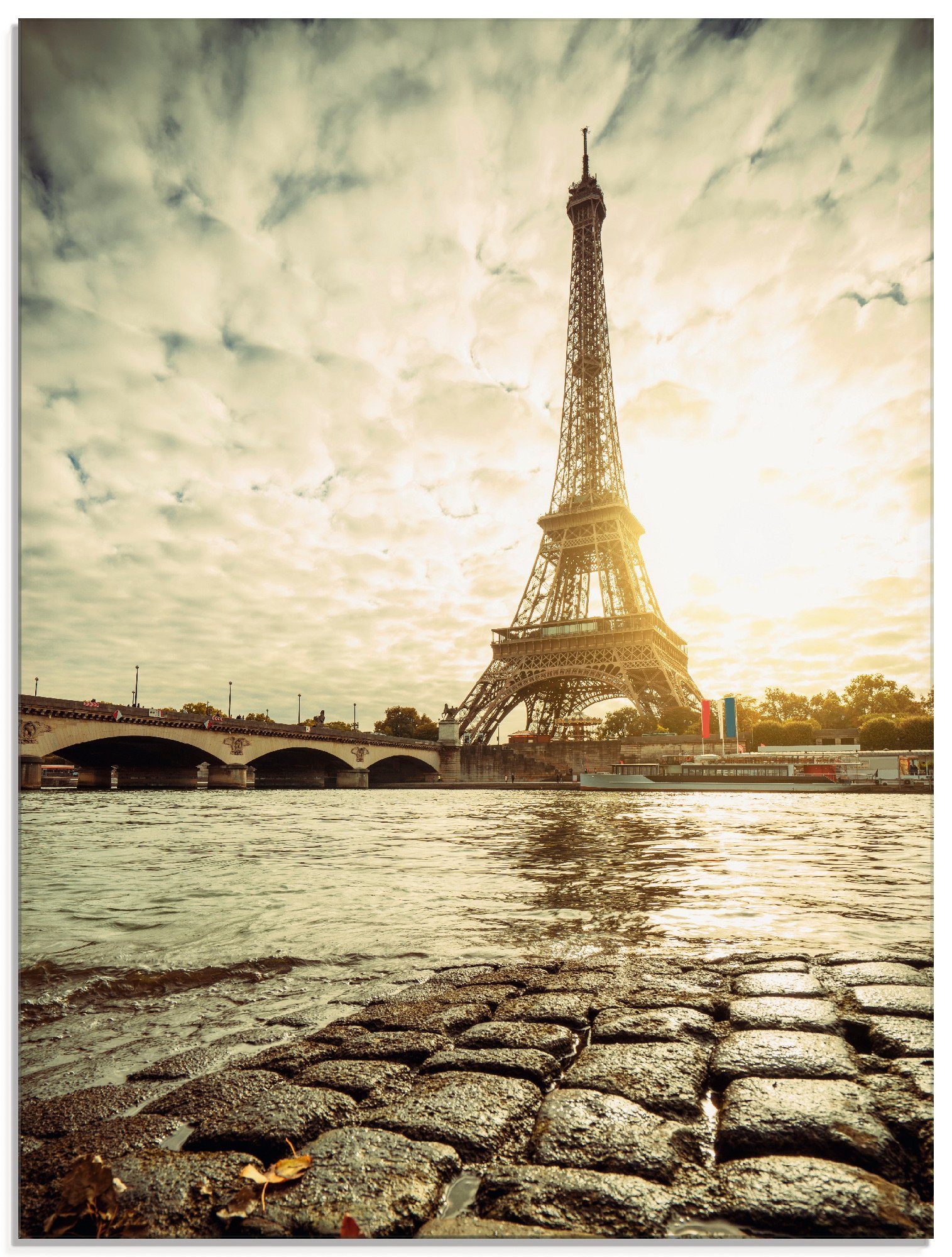 Artland Print op glas Parijs Eiffeltoren IV (1 stuk)