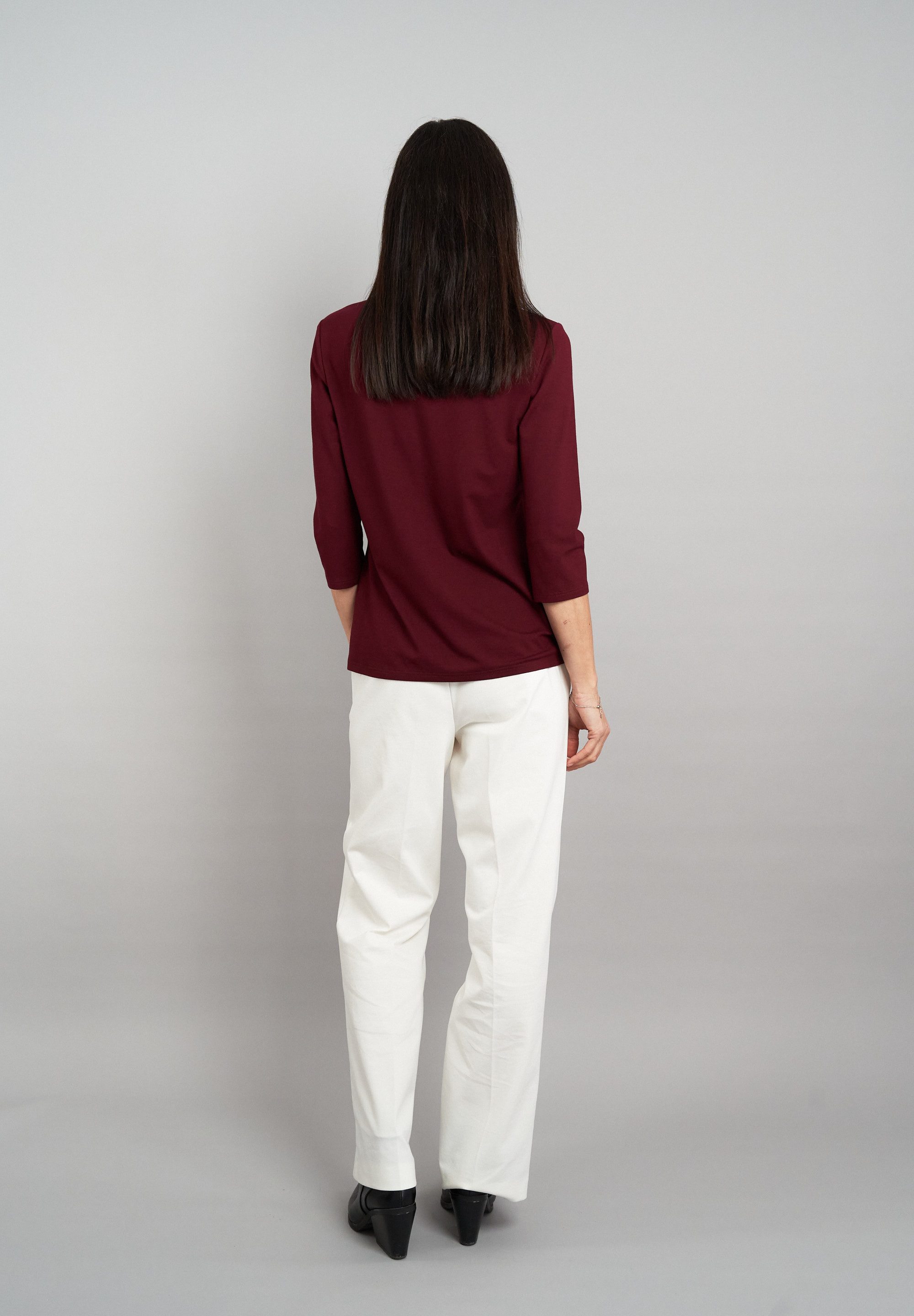 Seidel Moden Shirt met 3/4 mouwen met rimpeldetail voor - made in germany