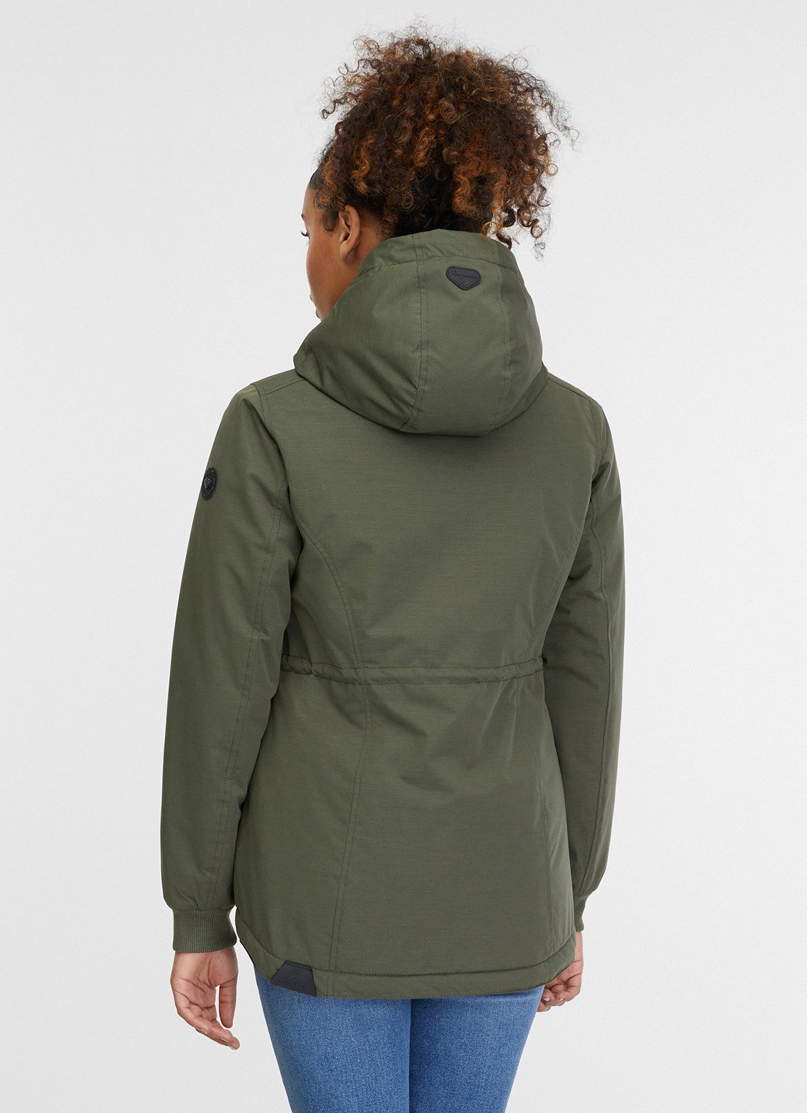 Ragwear Outdoorjack DOWEY WARM licht verwarmende overgangsjas met hoge kraag en capuchon