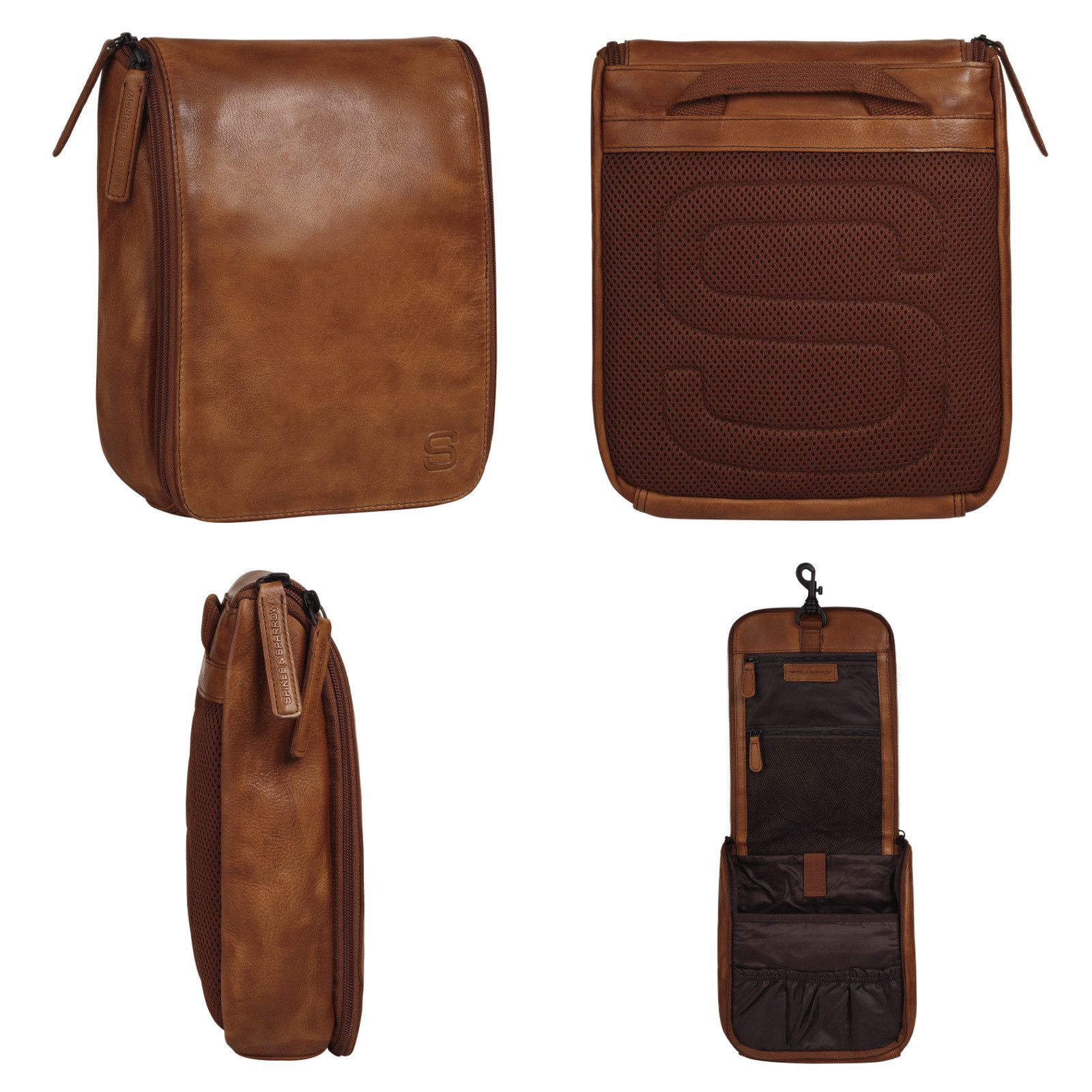Spikes & Sparrow Toilettas echt leder