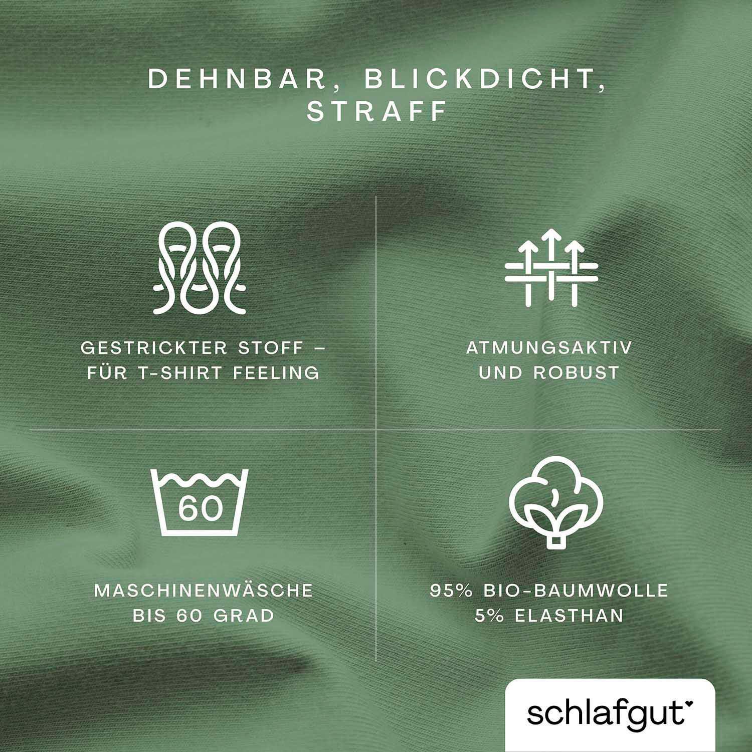 Schlafgut Hoeslaken PURE biologische katoen met elastaan, rekbaar en ondoorzichtig, strak, bedlakens (1 stuk)