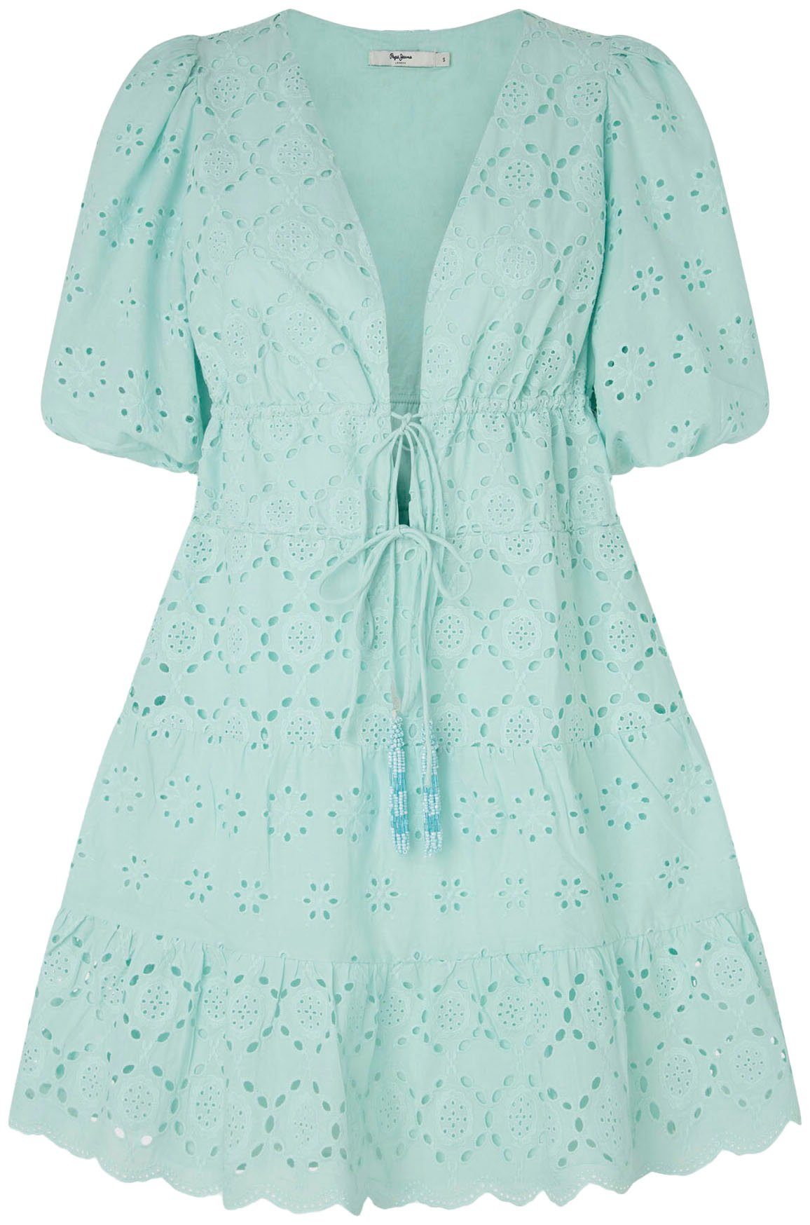 Pepe Jeans Zomerjurk Delia met ajourborduursels