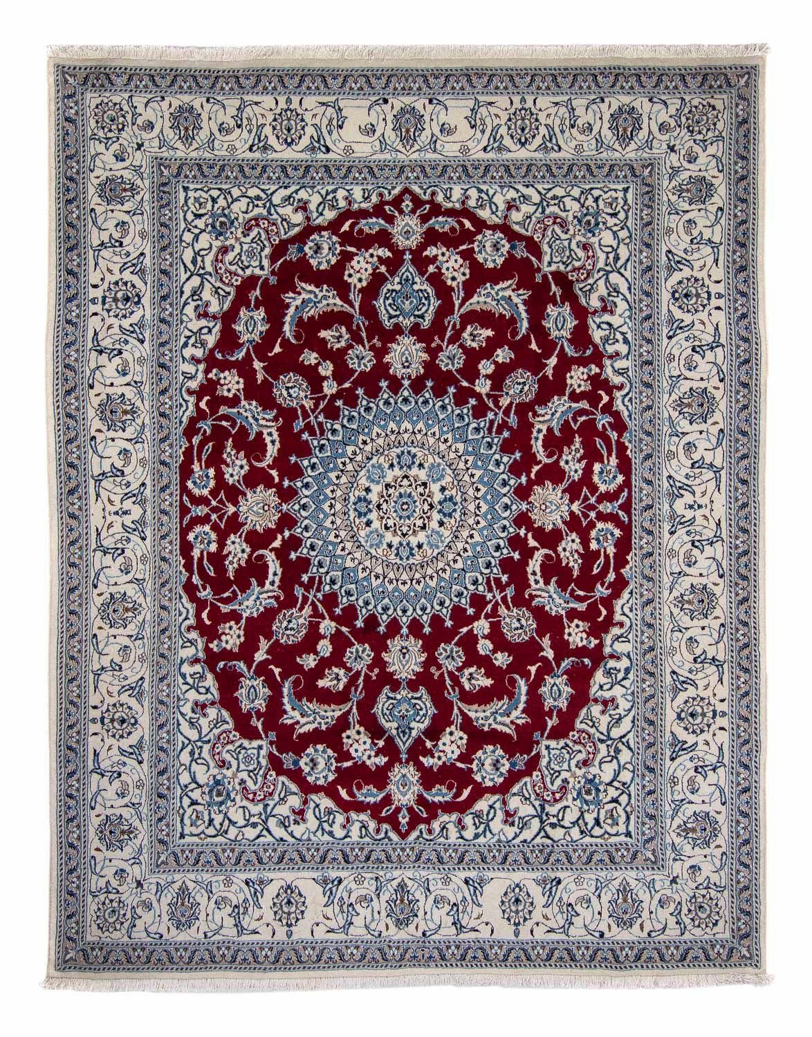 morgenland Wollen kleed Nain medaillon Blu scuro 136 x 68 cm Handgeknoopt