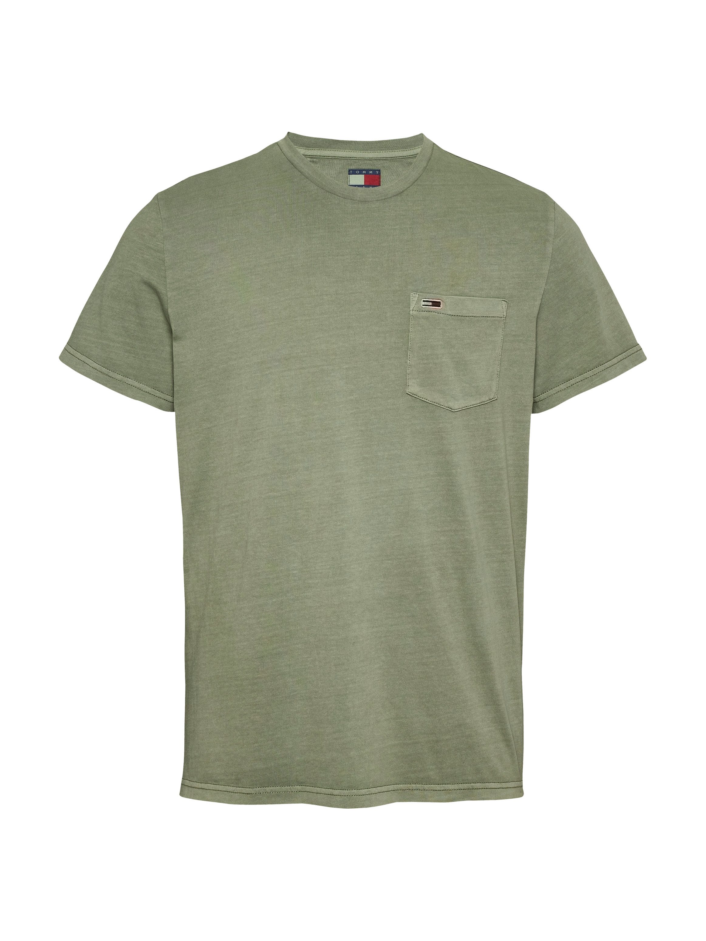TOMMY JEANS T-shirt TJM SLIM WASHED POCKET TEE