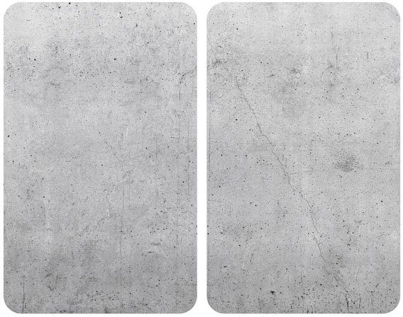 WENKO Kookplaatdeksel Universeel model Beton (set, 2-delig) accessoires grijs