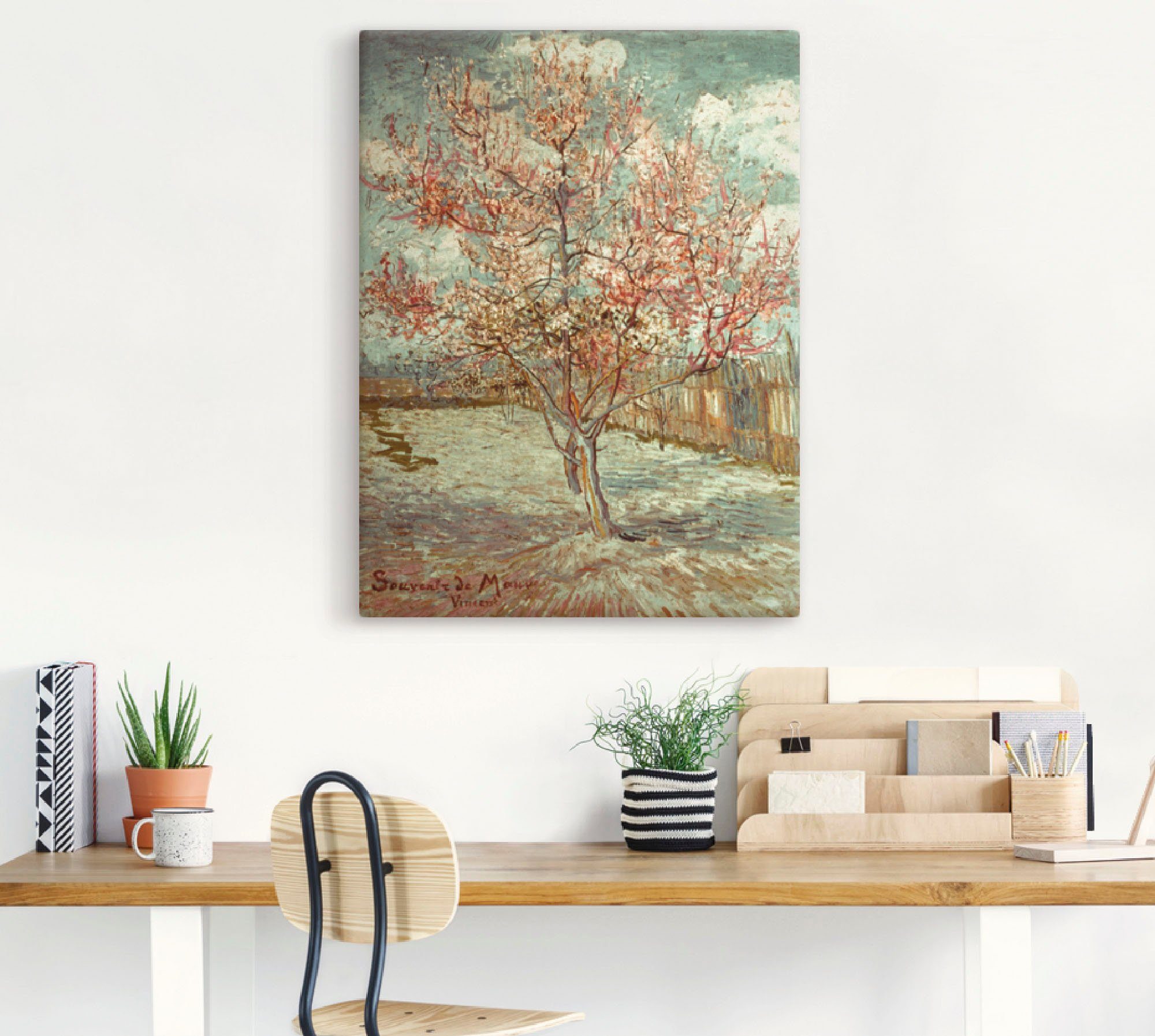 Artland Artprint Bloeiende perzikboom, 1888 als artprint van aluminium, artprint voor buiten, artprint op linnen, poster, muursticker