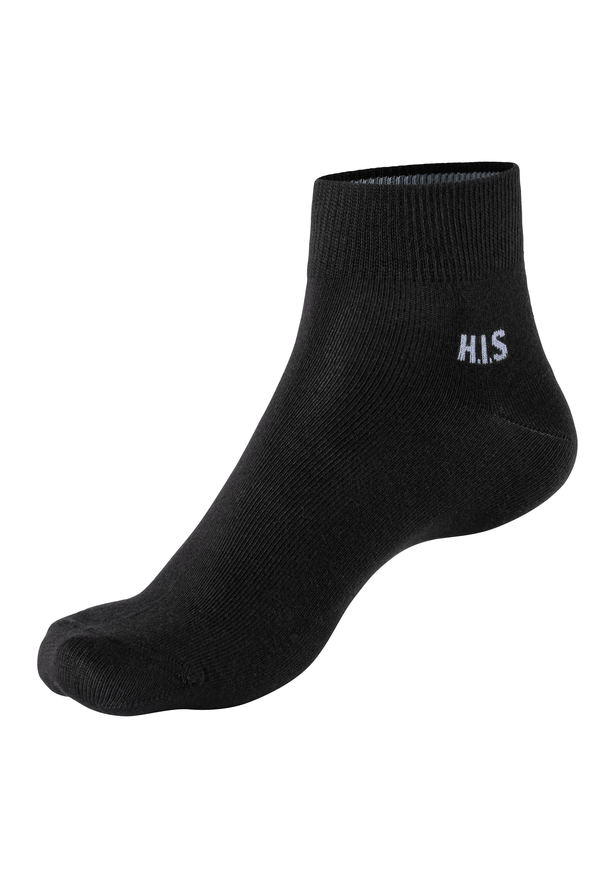 H.I.S Korte sokken met gekleurde binnenkant van de band (set, 10 paar)